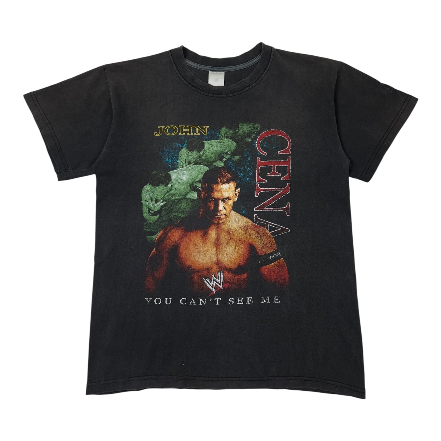 Vintage WWE John Cena T-Shirt Washed Black