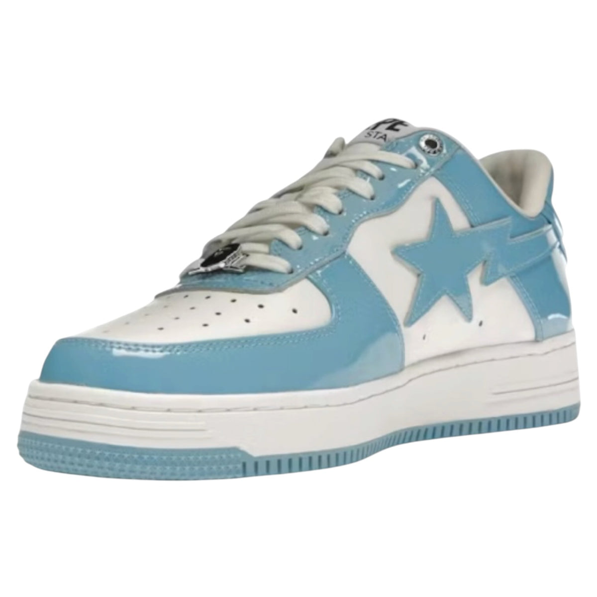 A Bathing Ape Bape Sta Patent Leather Blue White