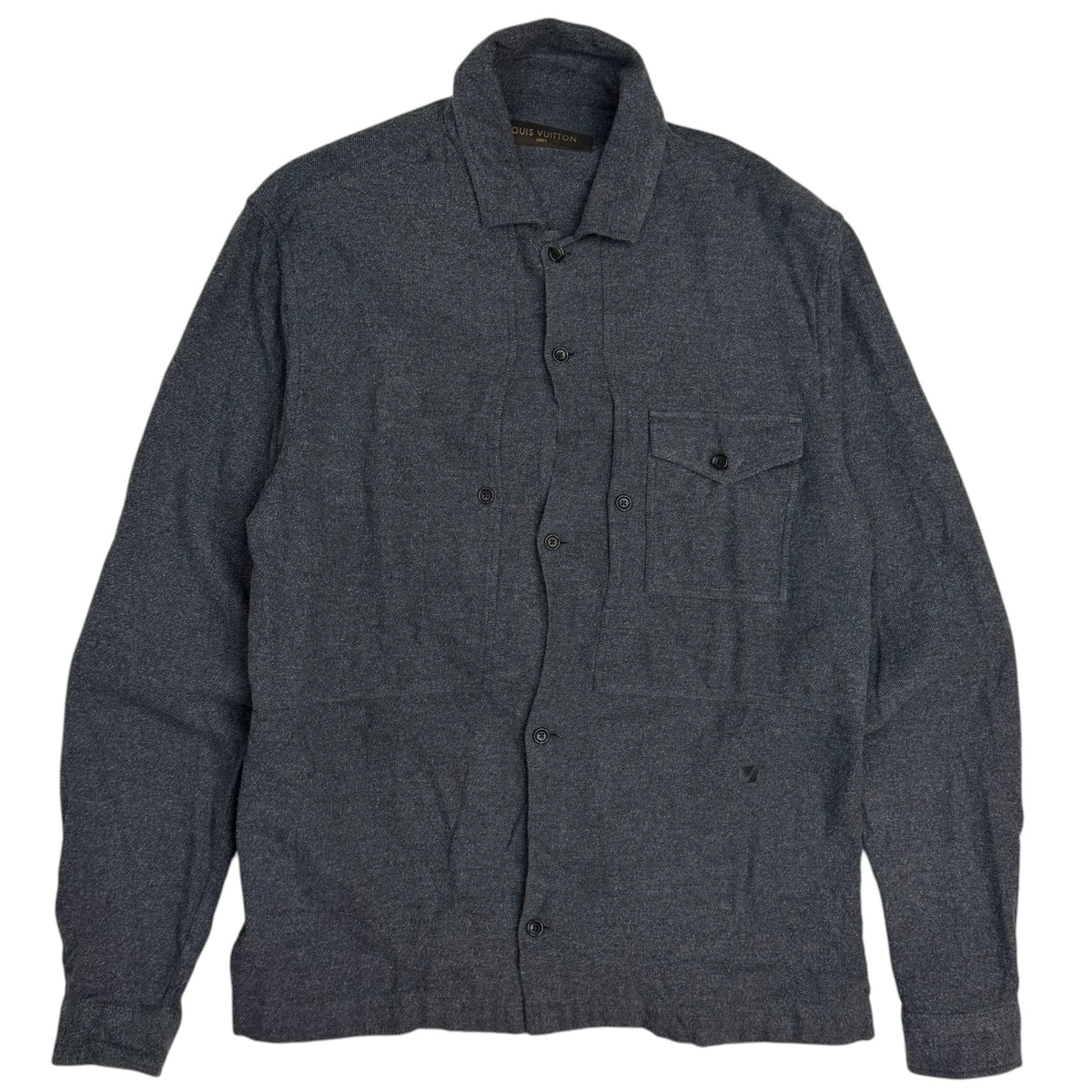 Louis Vuitton Wool Button Up Overshirt Grey