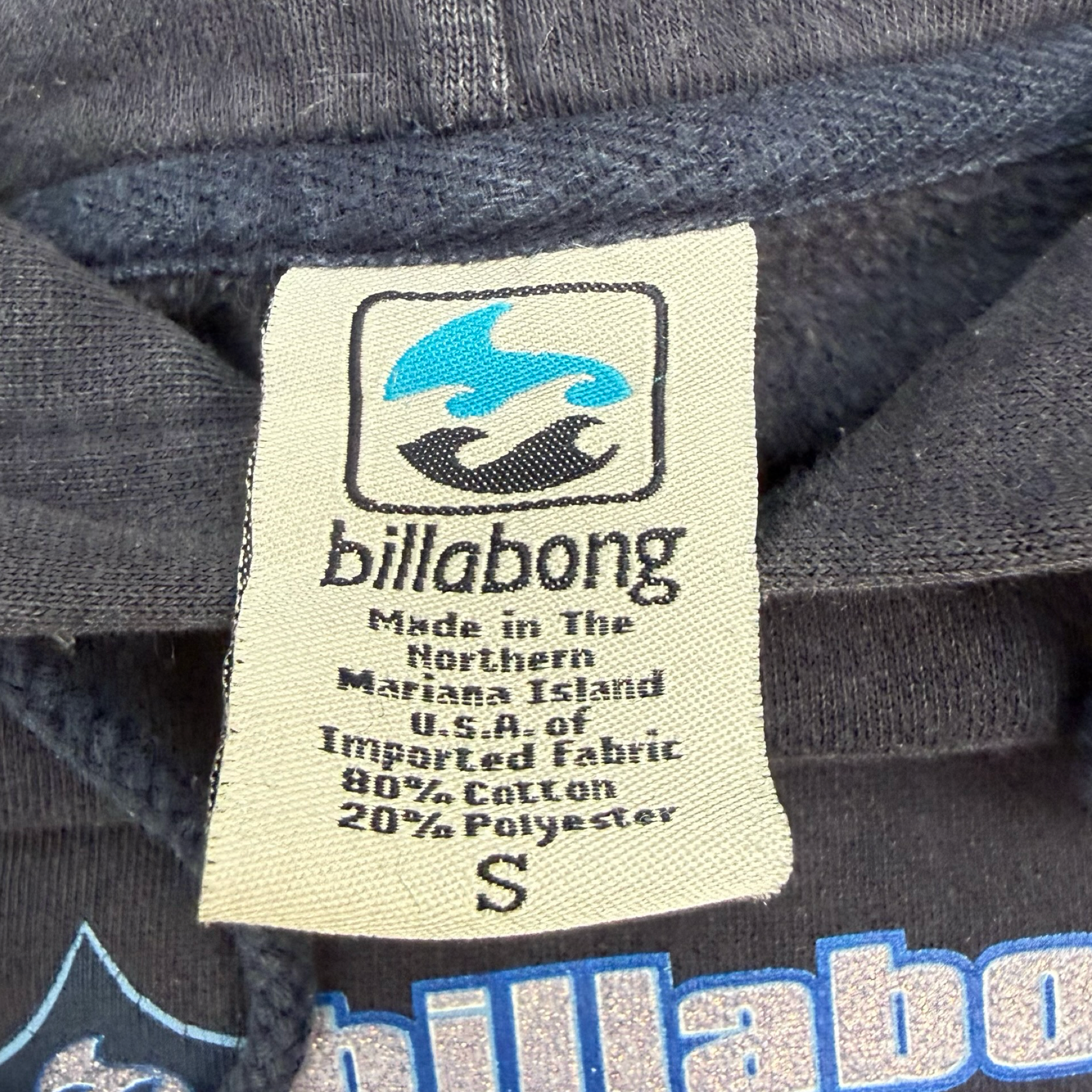 (W) Vintage Billabong Star Hoodie Blue