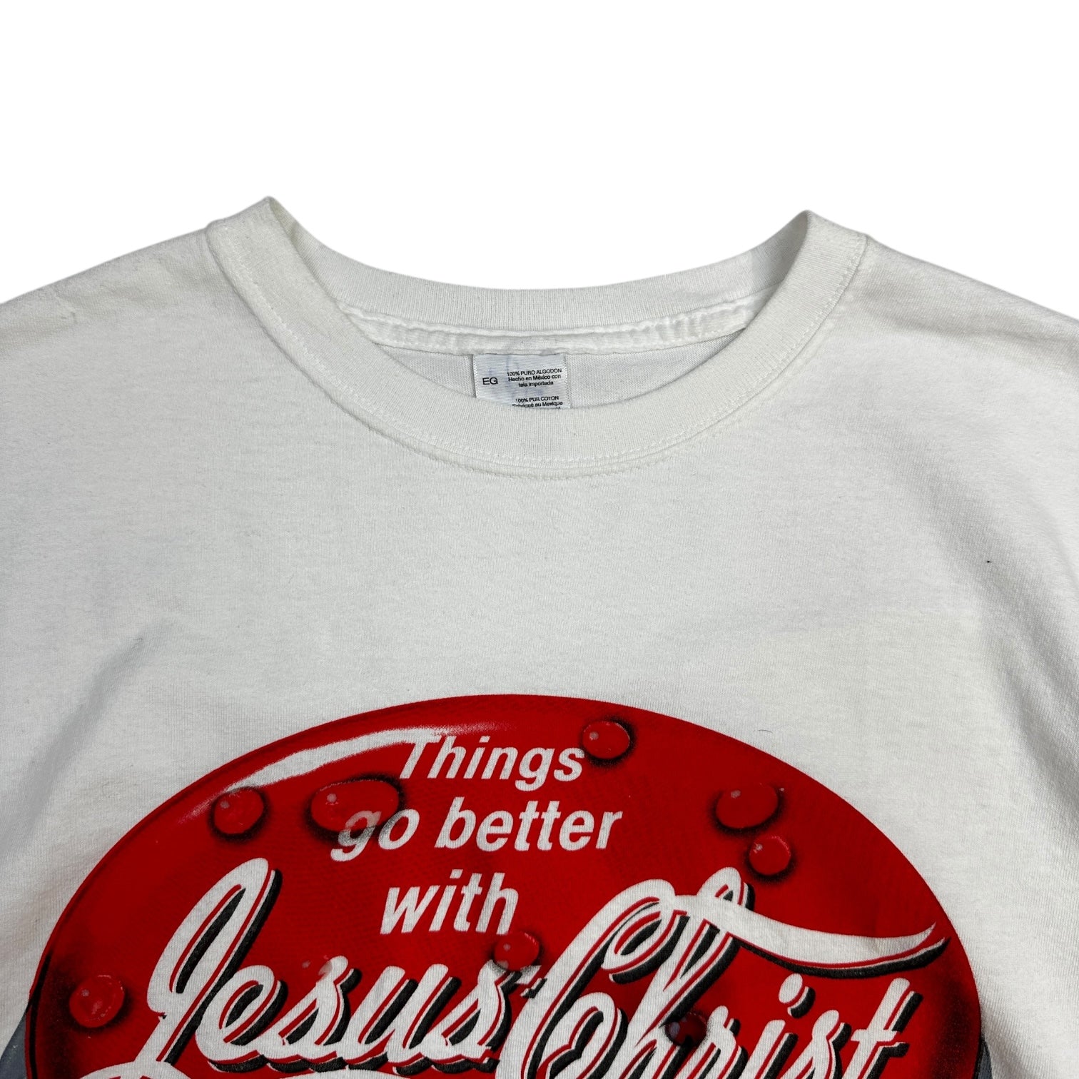 Vintage Jesus Christ Coca Cola T-Shirt White