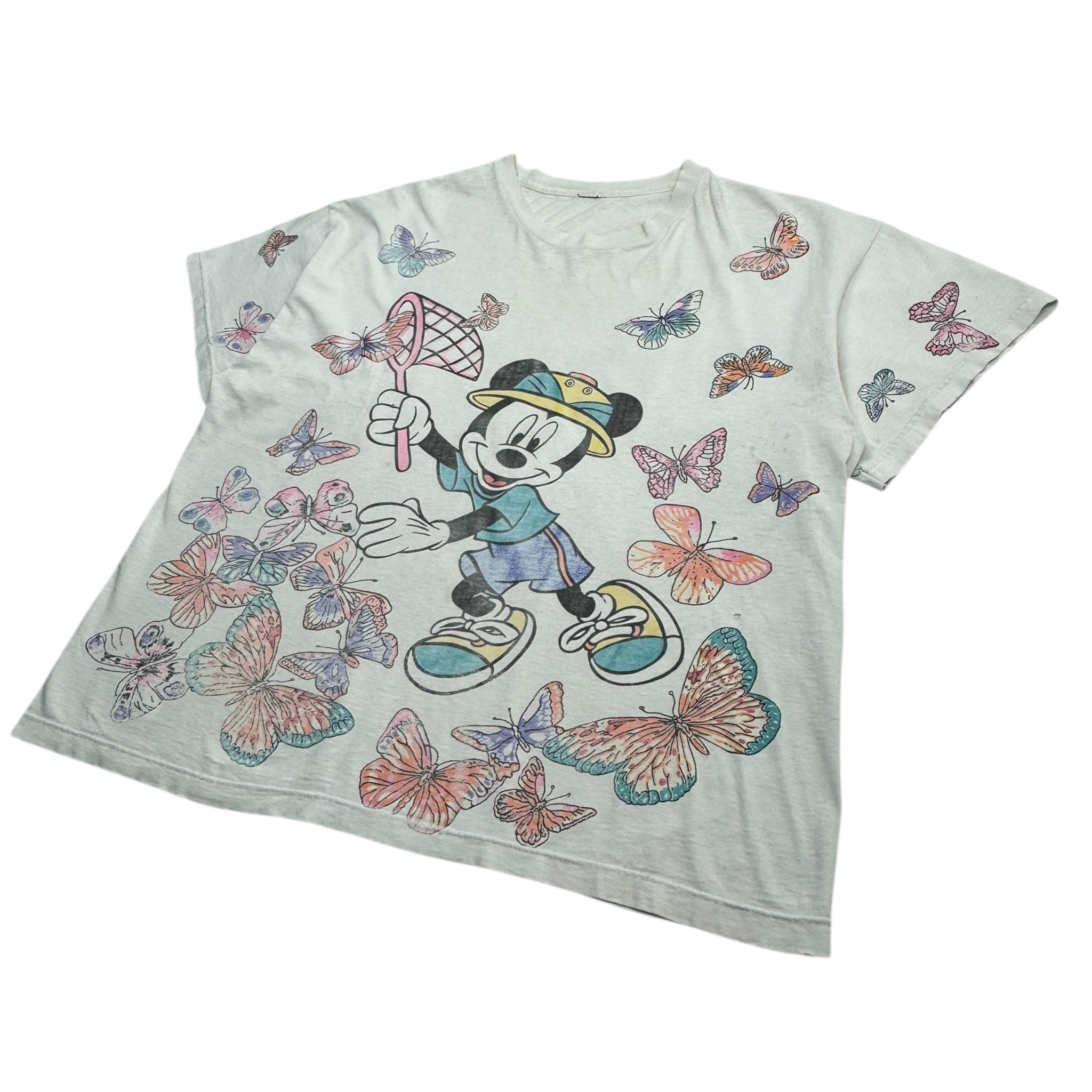 Vintage Mickey Mouse Buttefly Catcher T-Shirt
