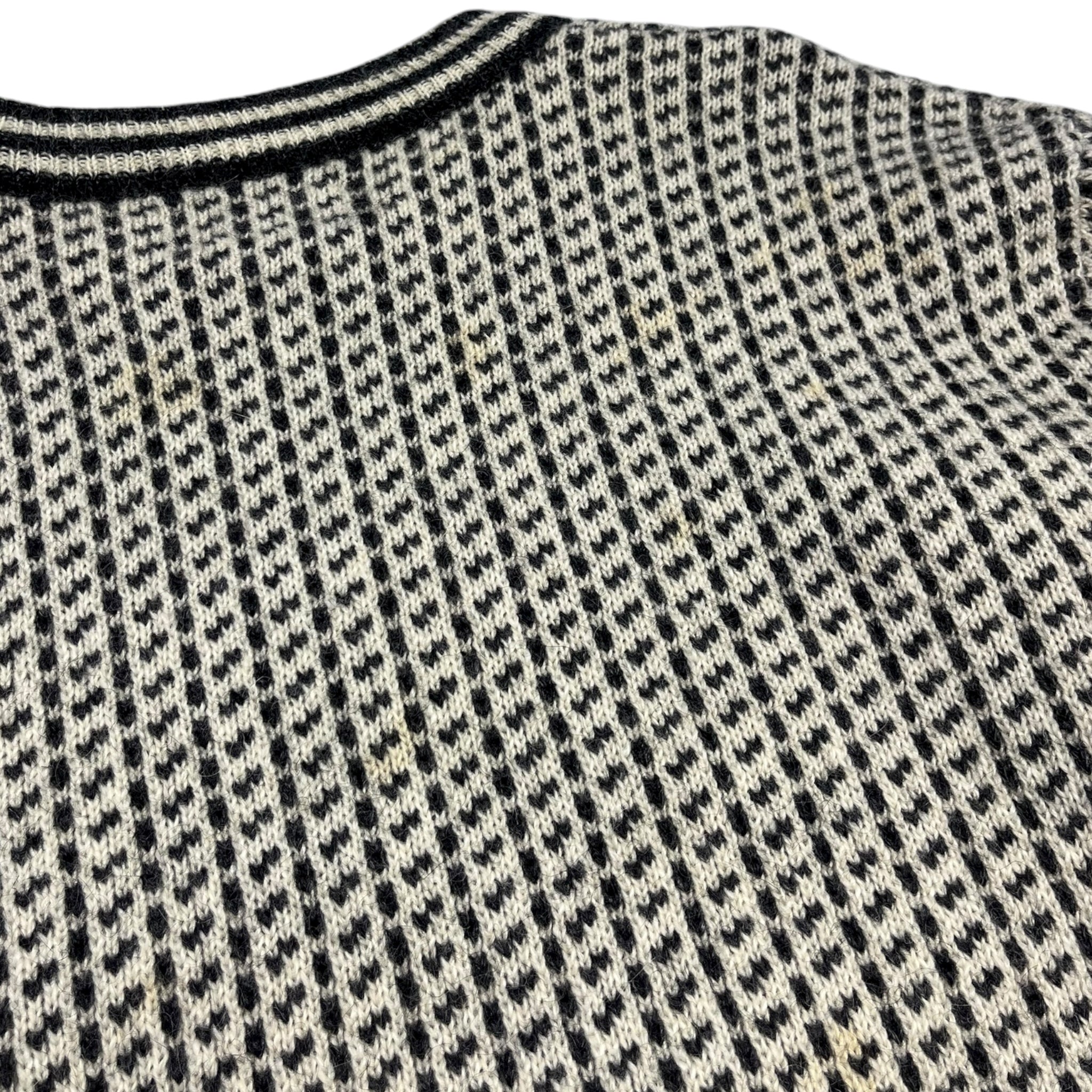 Vintage LL Bean Birds Eye Pattern Wool Knit