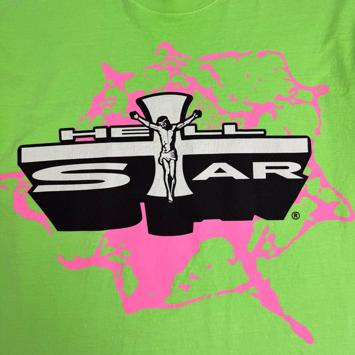 Hellstar Jesus Emblem Path To Paradise Tee Green