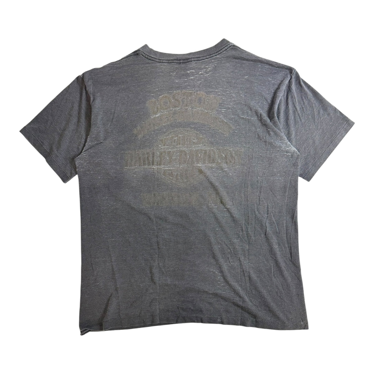 Vintage Harley Davidson Boston T-Shirt Grey