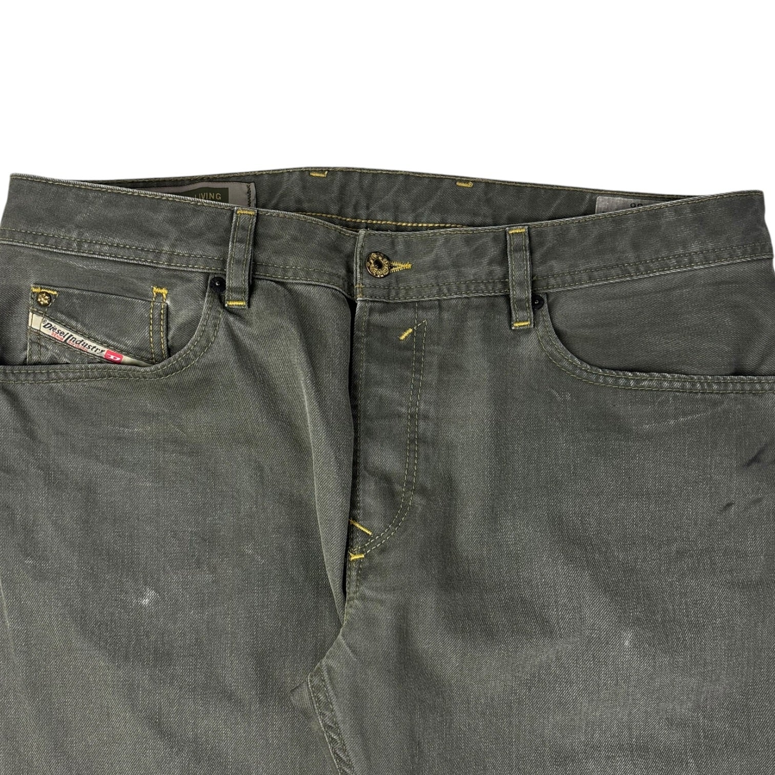 Y2K Diesel Waykee Straight Jeans Washed Green