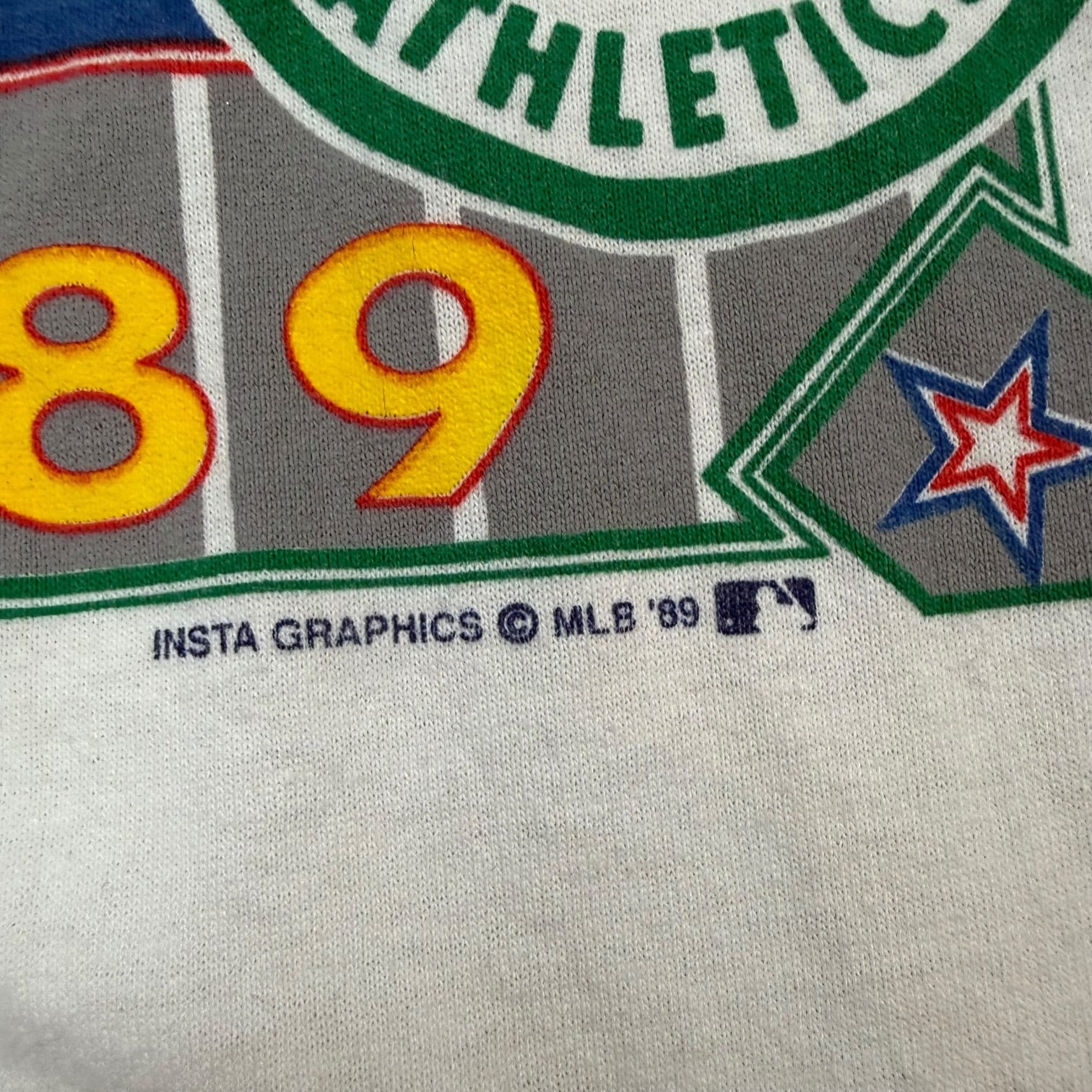 1989 MLB World Series Giants Vs Athletics Tee White