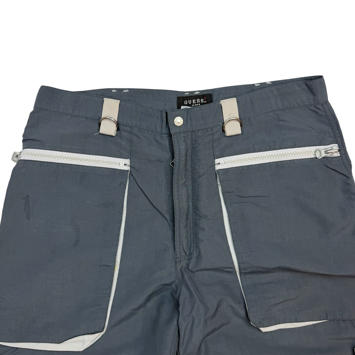Vintage Guess Jeans Nylon Cargo Pants Grey