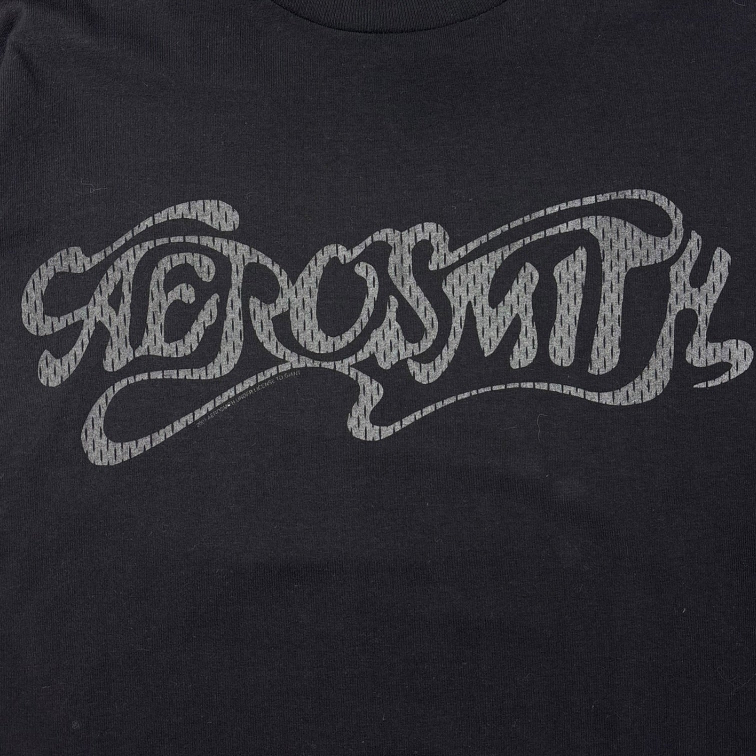 2001 Aerosmith Mesh Logo L/S T-Shirt Black