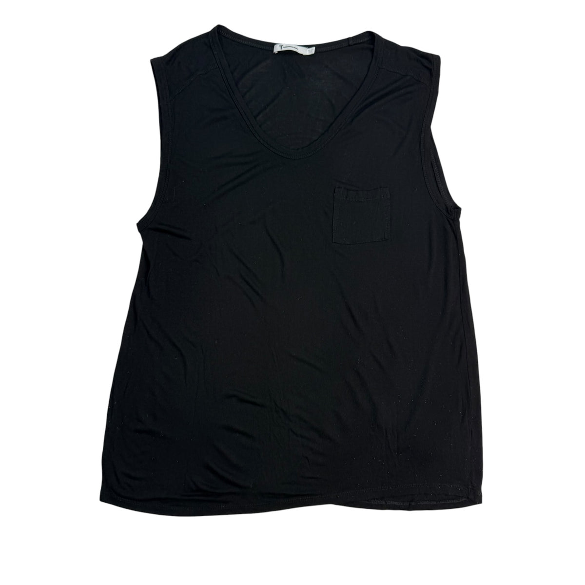 (W) T by Alexander Wang V Neck Tank Top Black