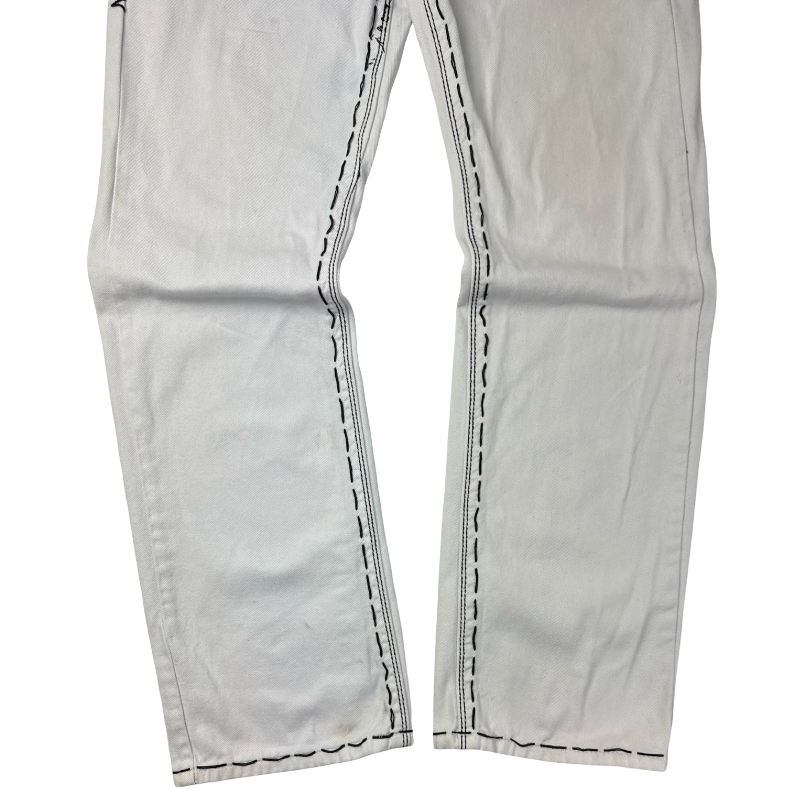 Vintage Y2K Reve Jeans. Contrast Gothic Denim Bottoms White