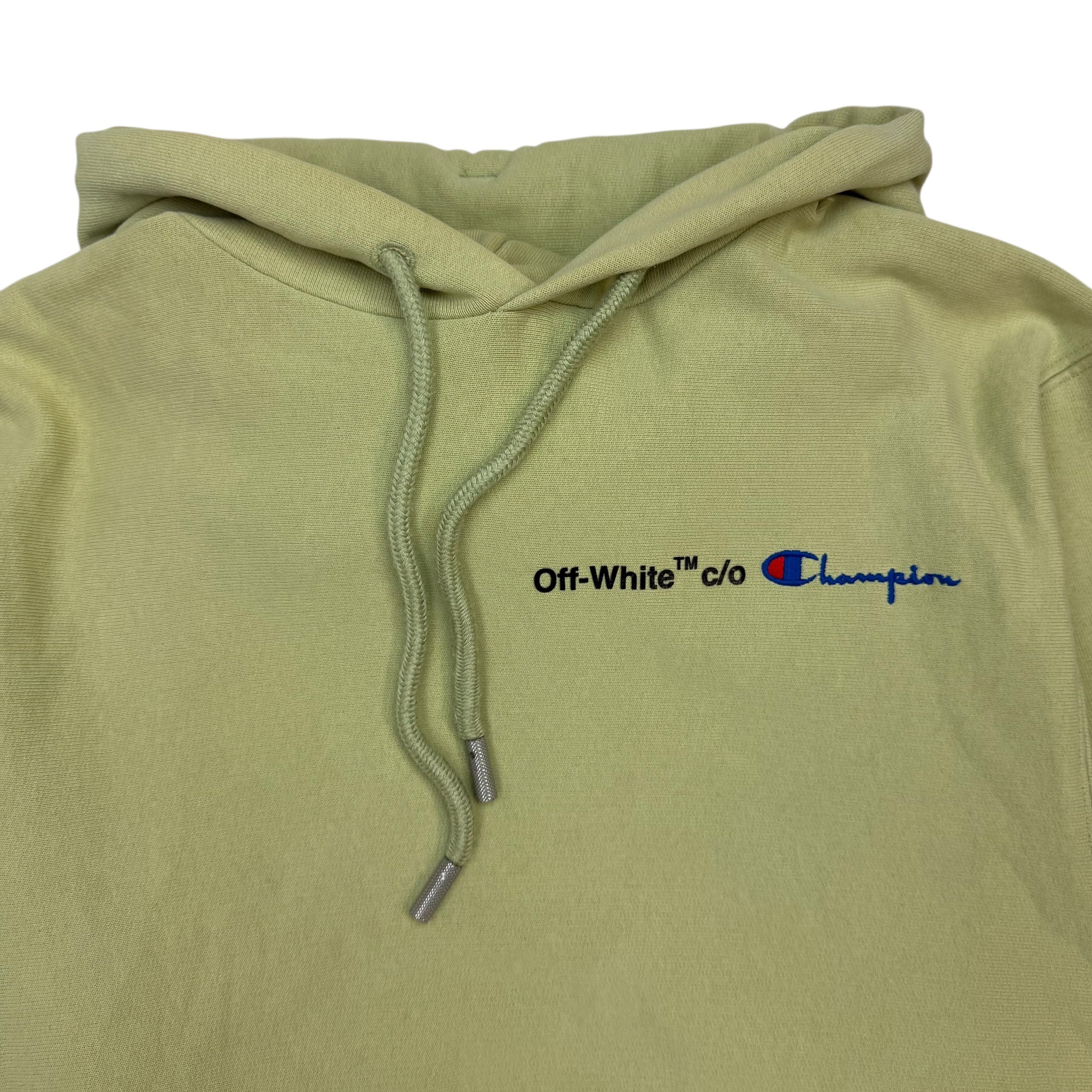 Off-White x Champion Arrows Hoodie Green