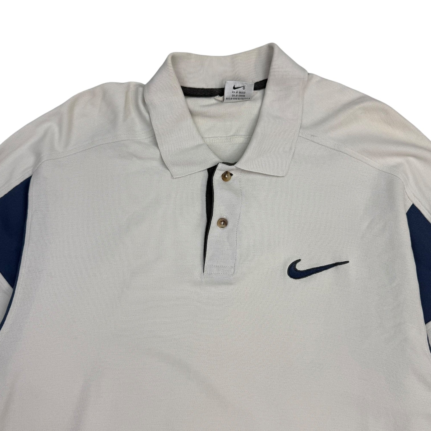 Vintage Nike Golf Polo Shirt White/Blue