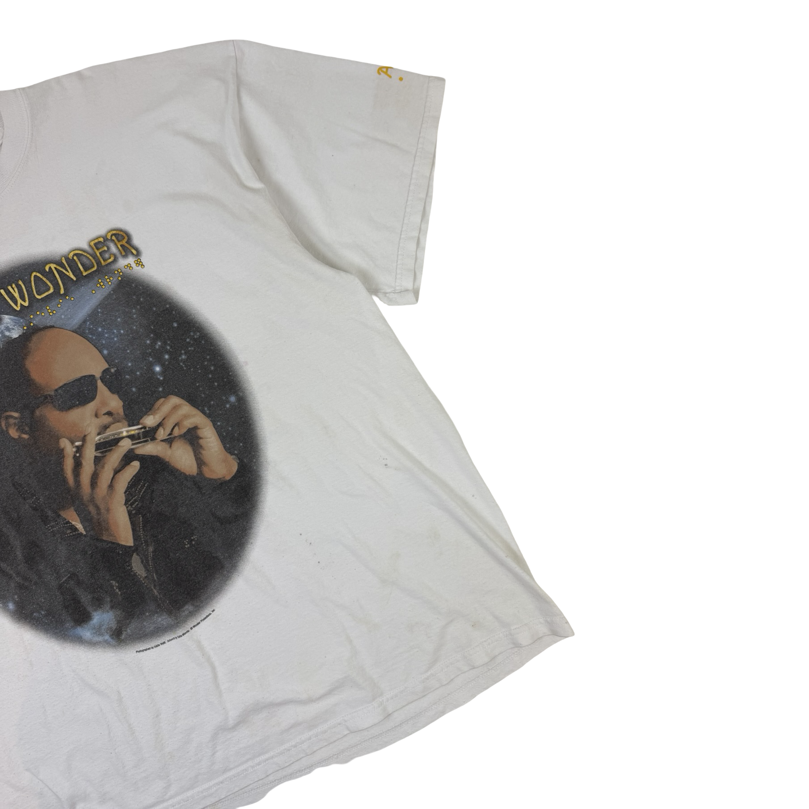 Vintage Stevie Wonder A Wonder Summer's Night Tour T-Shirt White