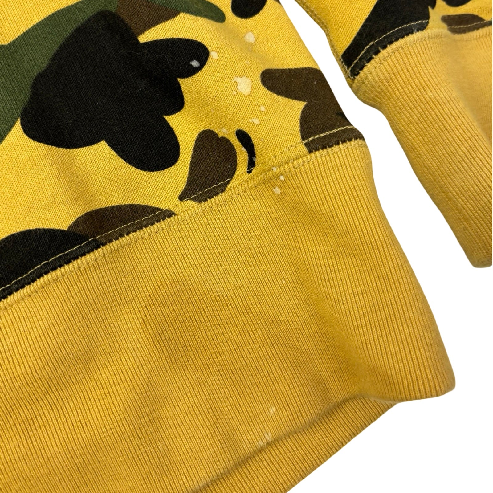 A Bathing Ape 1st Camo Ape Head Crewneck Yellow