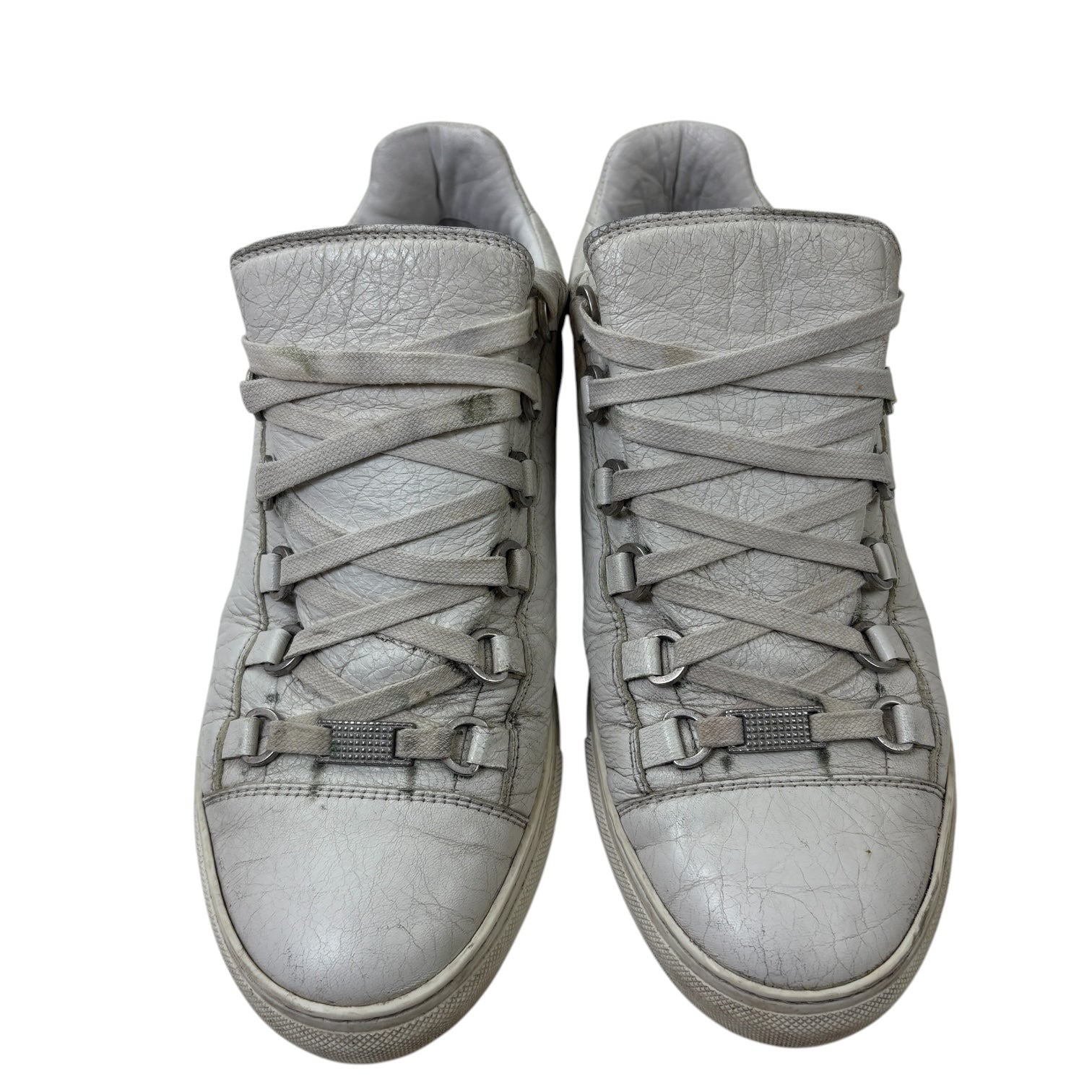 Balenciaga Arena Leather Low Top Sneaker White (Used)