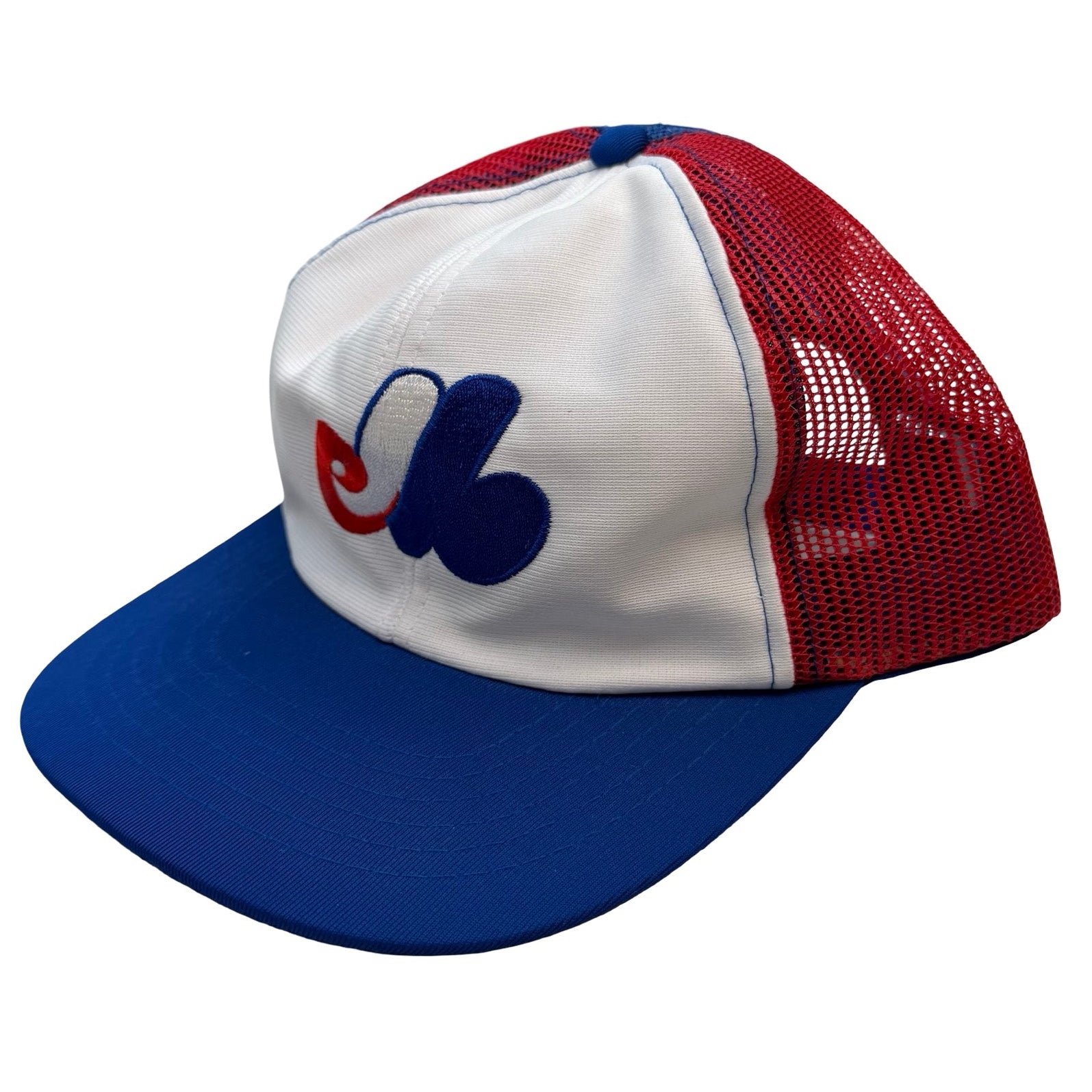 Vintage Montreal Expos MLB Trucker Snapback White