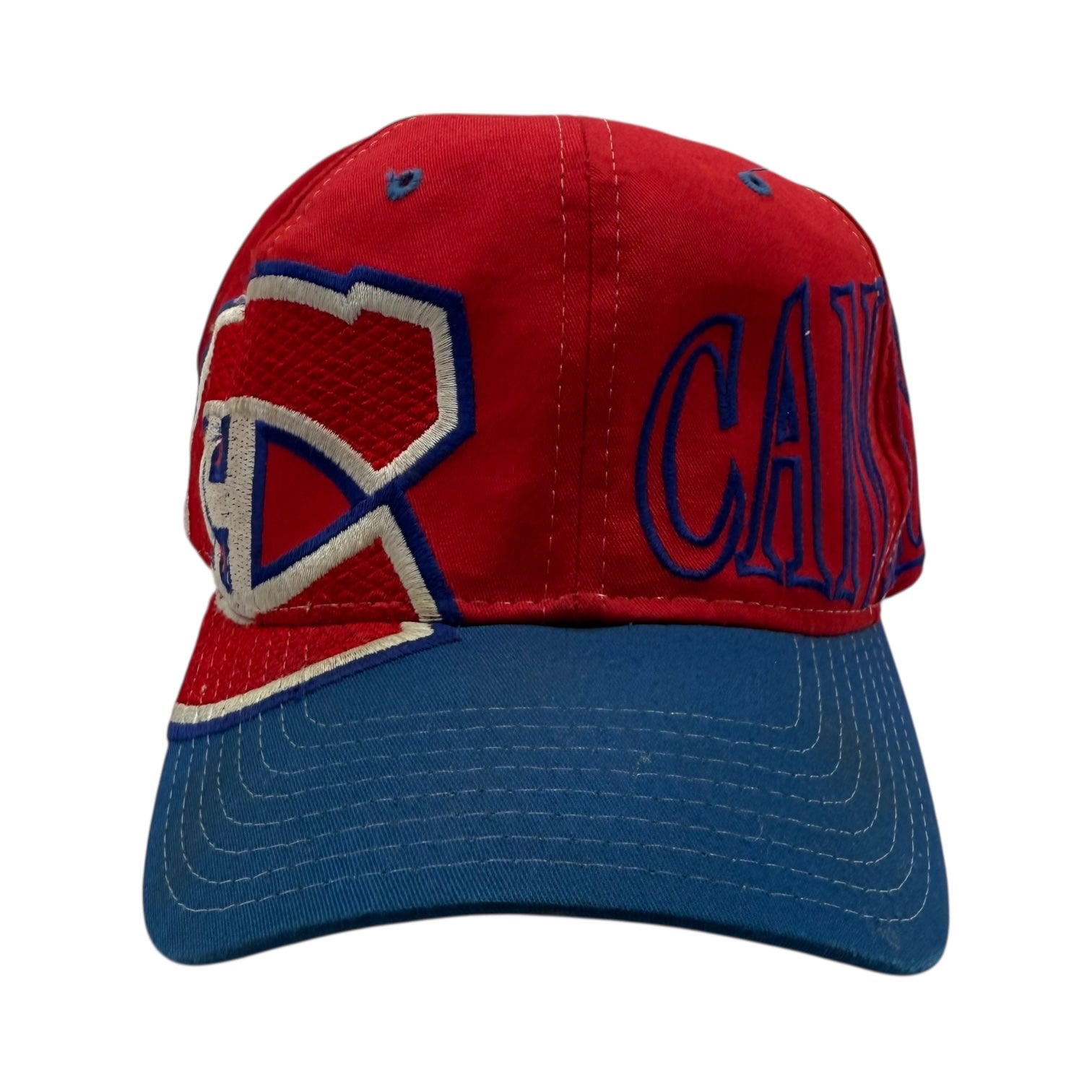 Vintage Starter Montreal Canadiens Wrap Around Script Hat Red/Blue