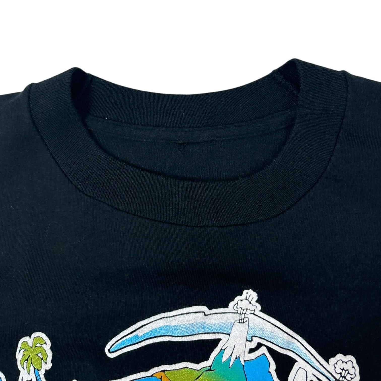 Vintage The Flintstones Bamm Bamm & Pebbles Globe T-Shirt Black