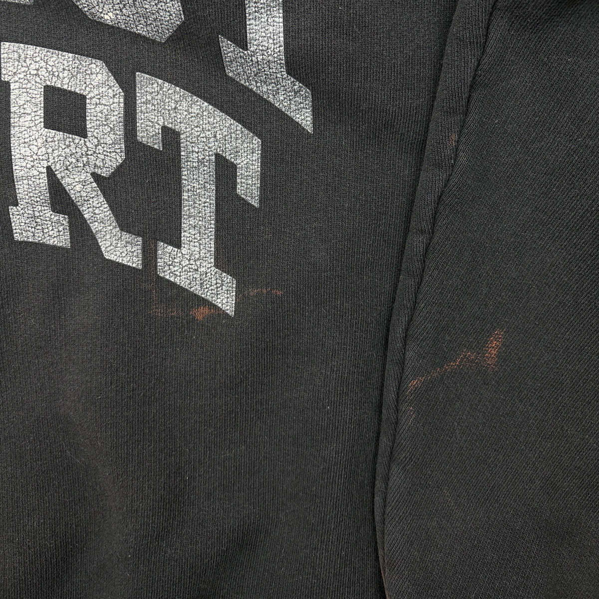 Stussy Sport Big Crackle Washed Crewneck Black