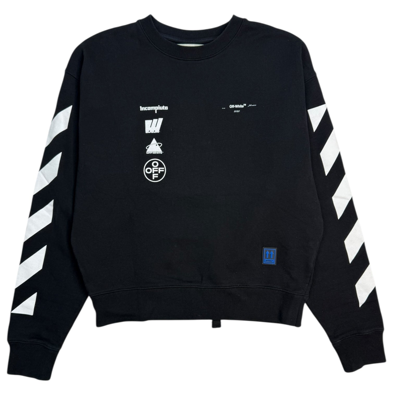 Off-White Diag Mariana De Silvia Incomputo Crewneck Black
