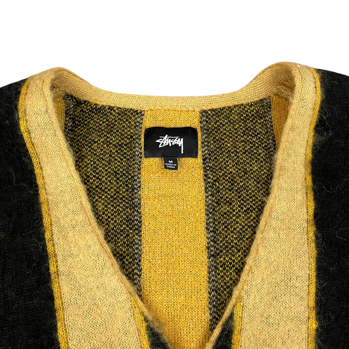 Stussy Vertical Stripe Cardigan Gold