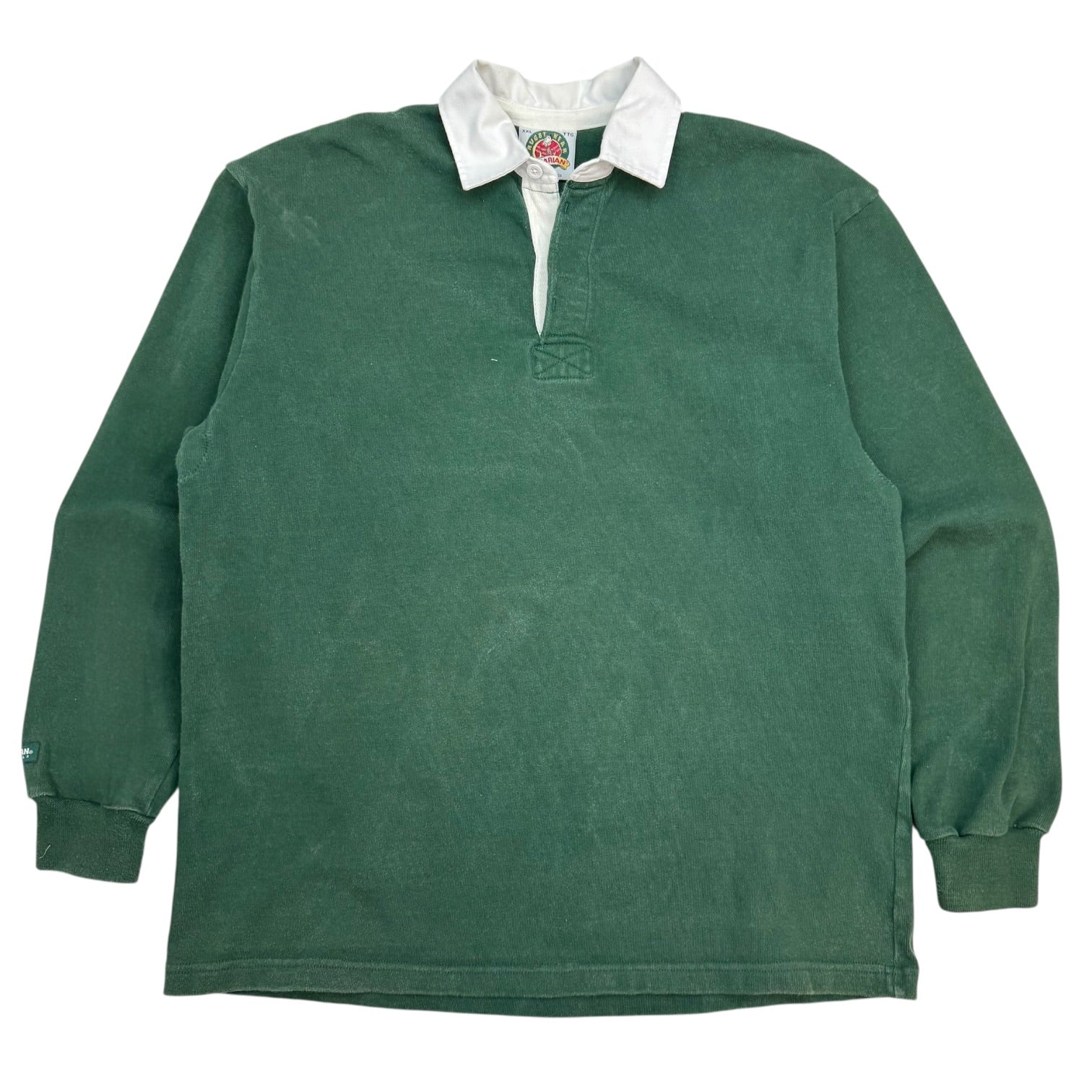 Vintage Barbarian Rugby Wear Button Up Shirt Green