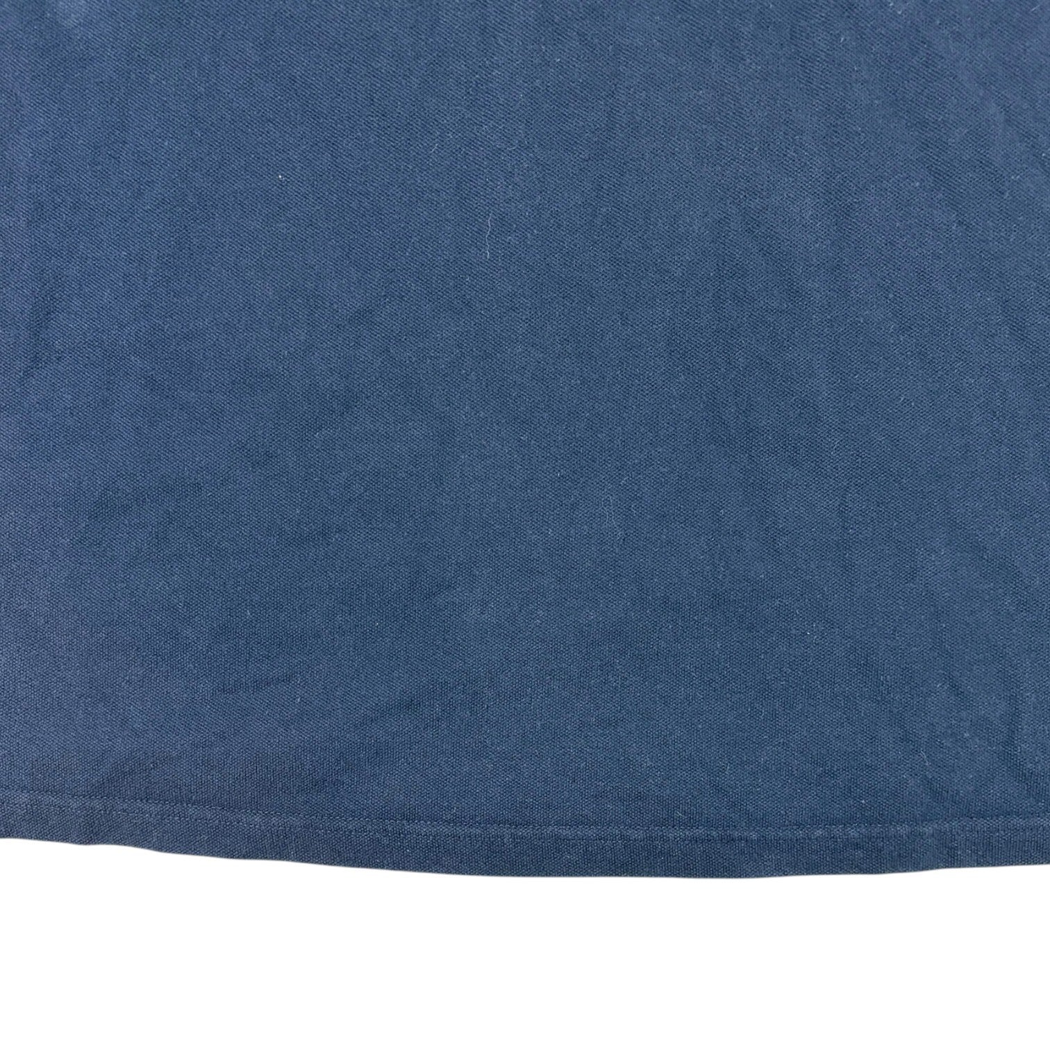 Moschino Peace Sign Pique Polo Long Sleeve Shirt Navy