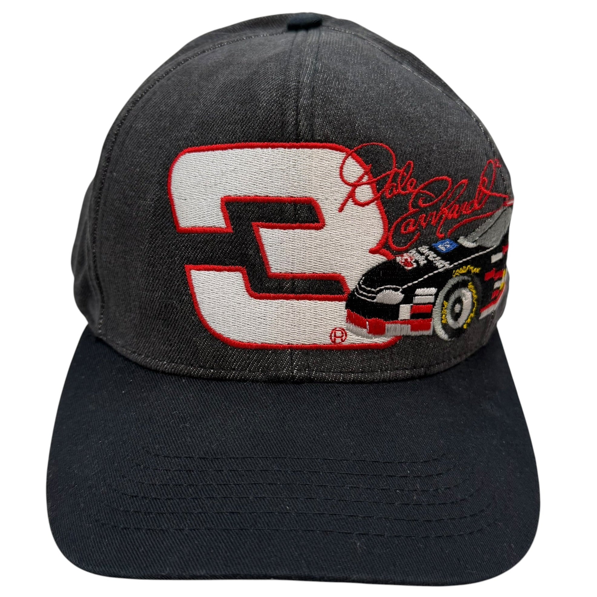 Vintage Chase Authentics Dale Earnhardt Jr. NASCAR Denim Embroidered Snapback Hat Black