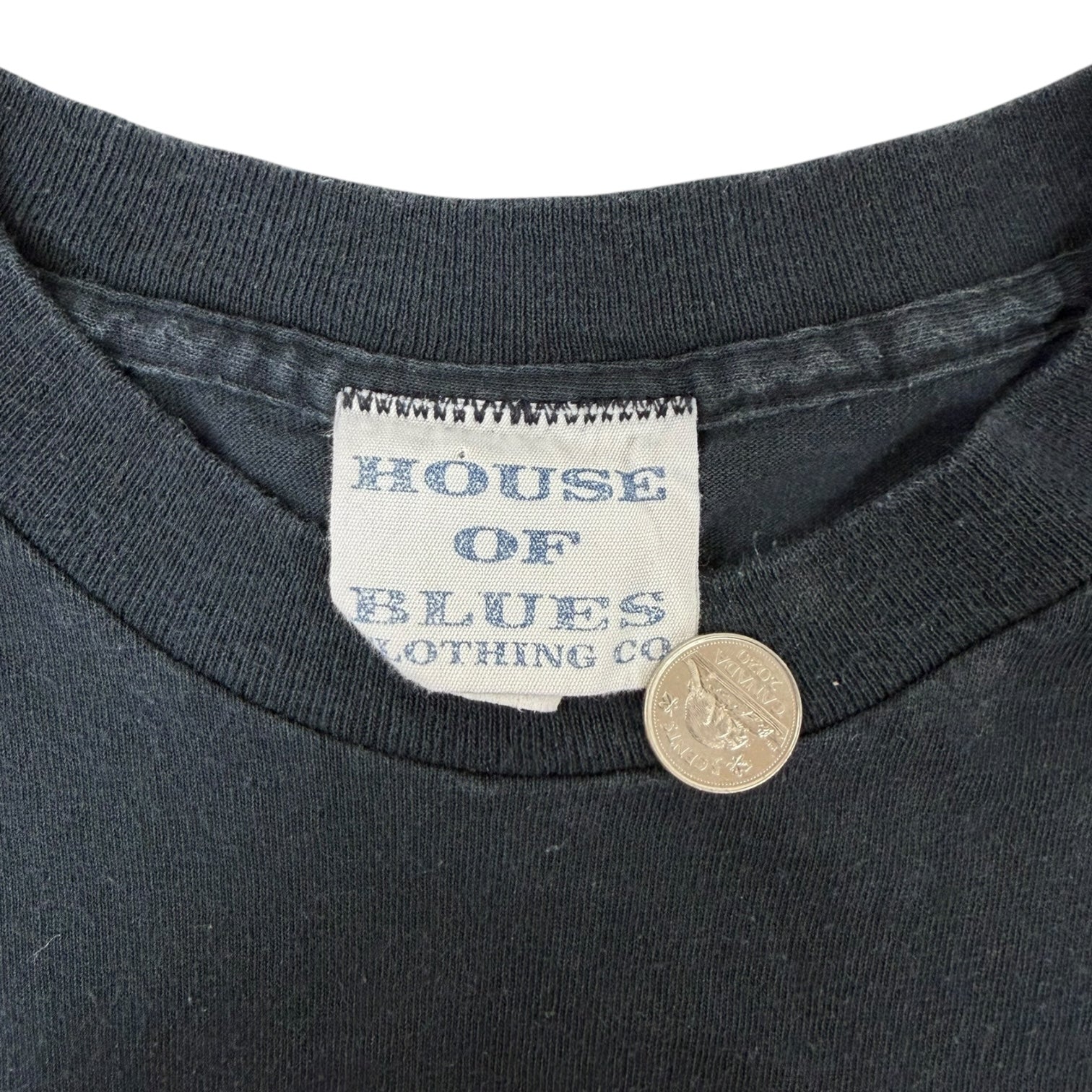 Vintage 90's House of Blues Devil-Fishing T-shirt Black