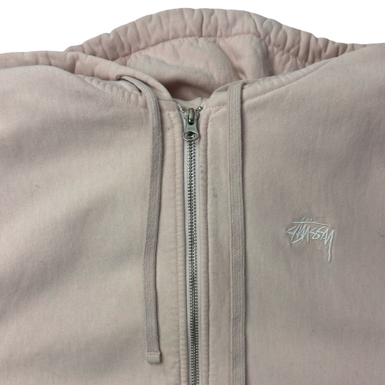 Stussy Stock Logo Full-Zip Hoodie Light Pink