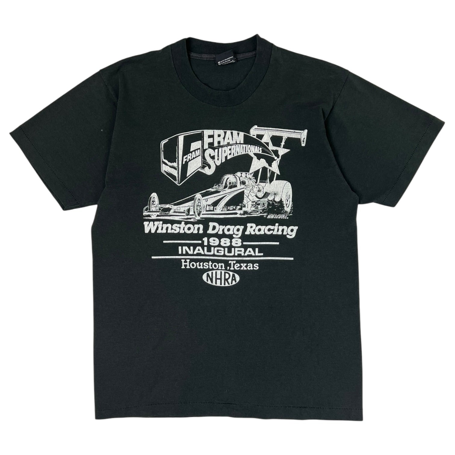 Vintage ‘88 NHRA Winston Drag Racing T-Shirt Black