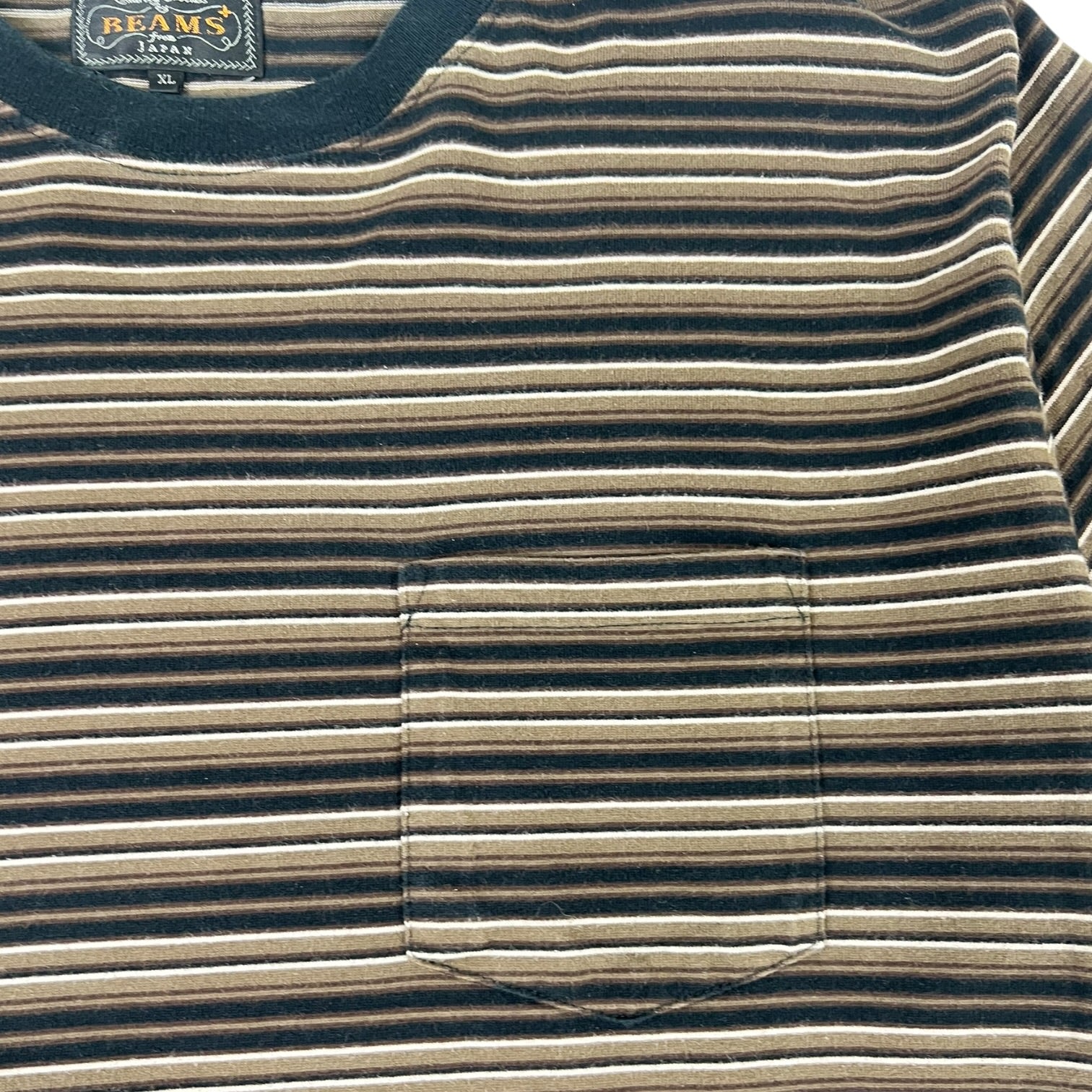 Beams Plus Multi Stripe Pocket T-Shirt