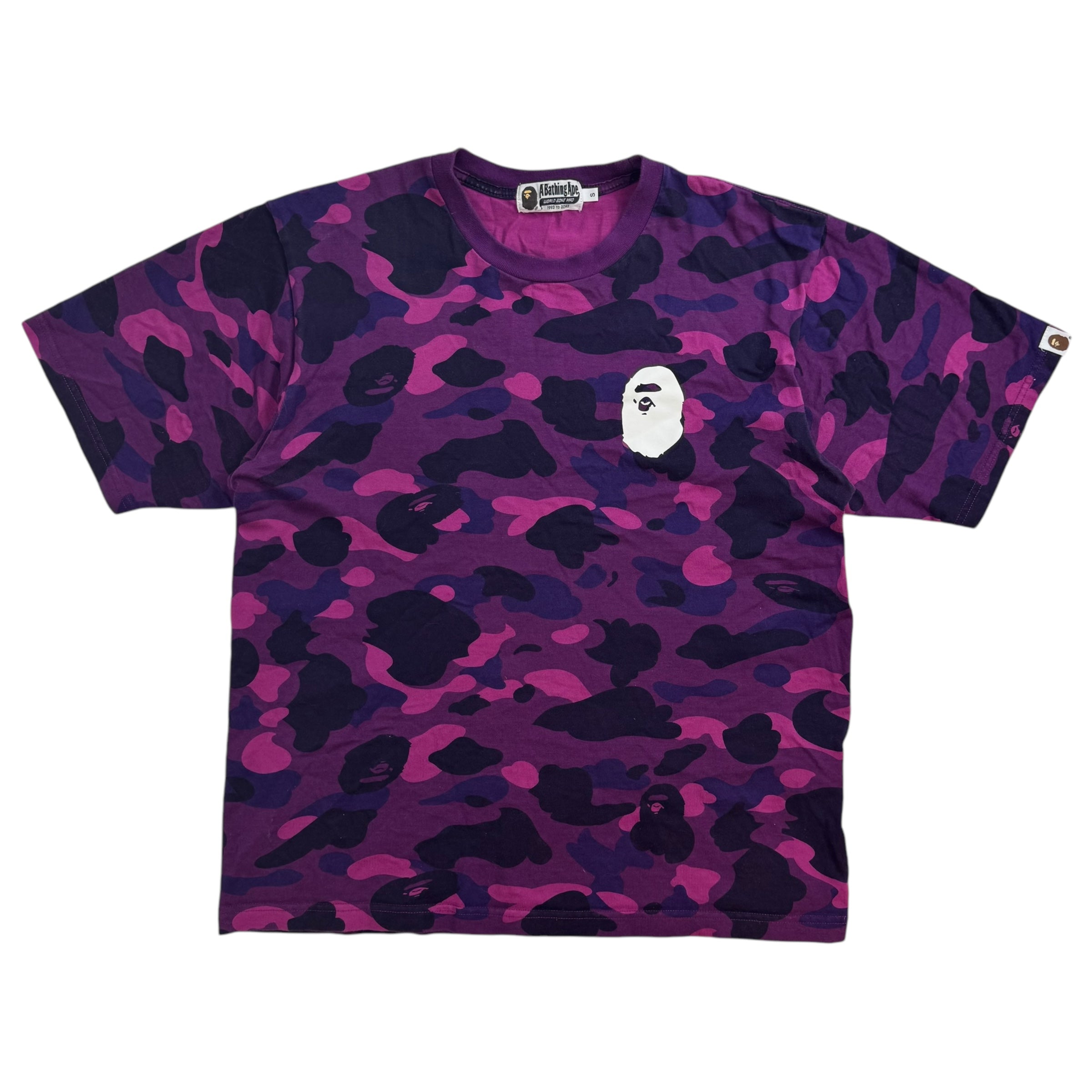 Bape Ape Head Relaxed Tee Camo Purple