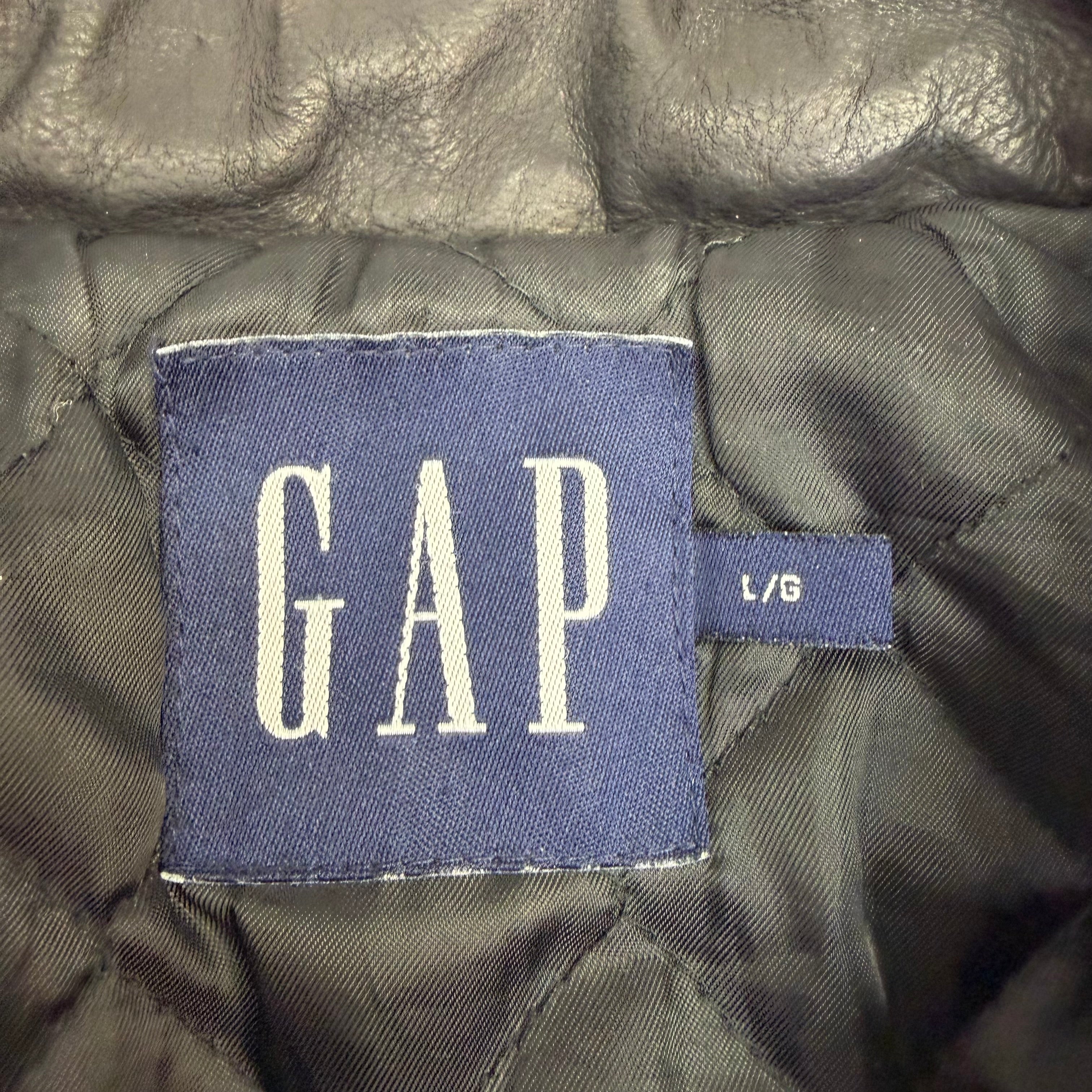 Vintage Gap Quilt Lined Leather Jacket