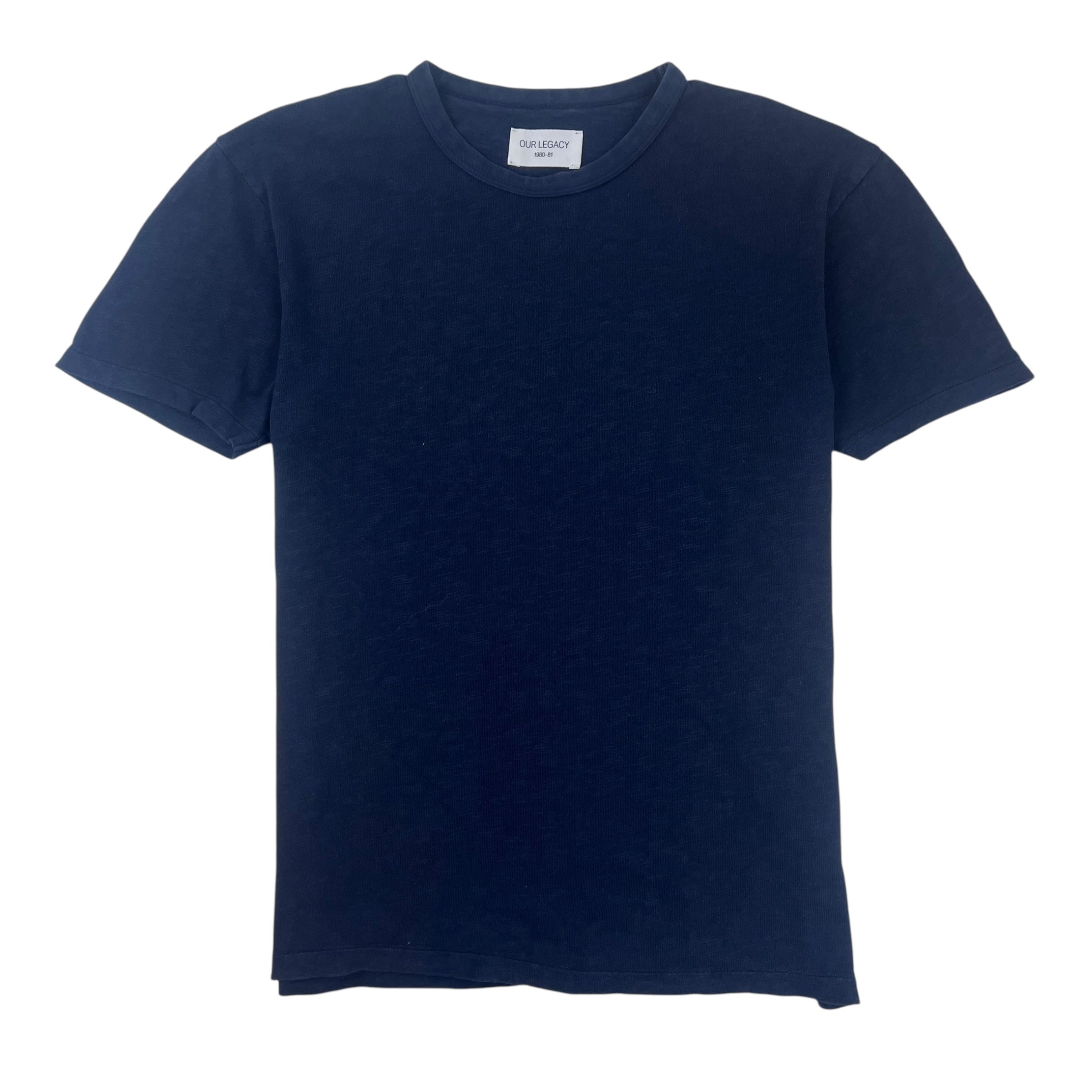 Our Legacy Blank Cotton T-Shirt Navy