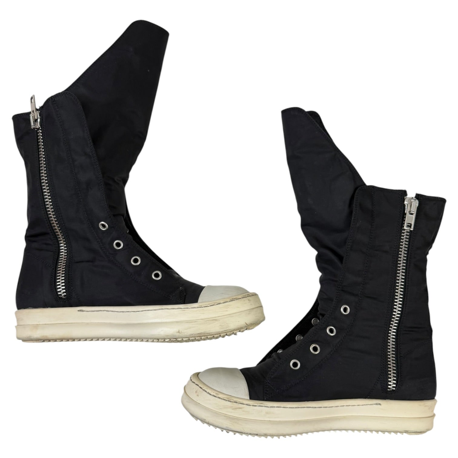 (W) Rick Owens DRKSHDW Laceless Oversized Tongue Ramone Black (Used)