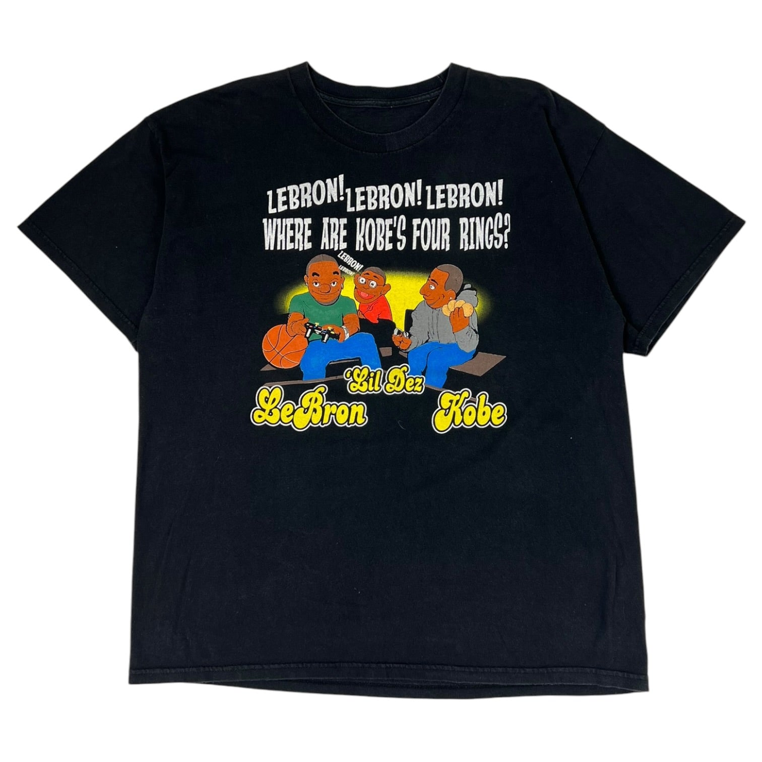 Vintage Lil Dez “Where are Kobe’s Four Rings?” T-Shirt Black