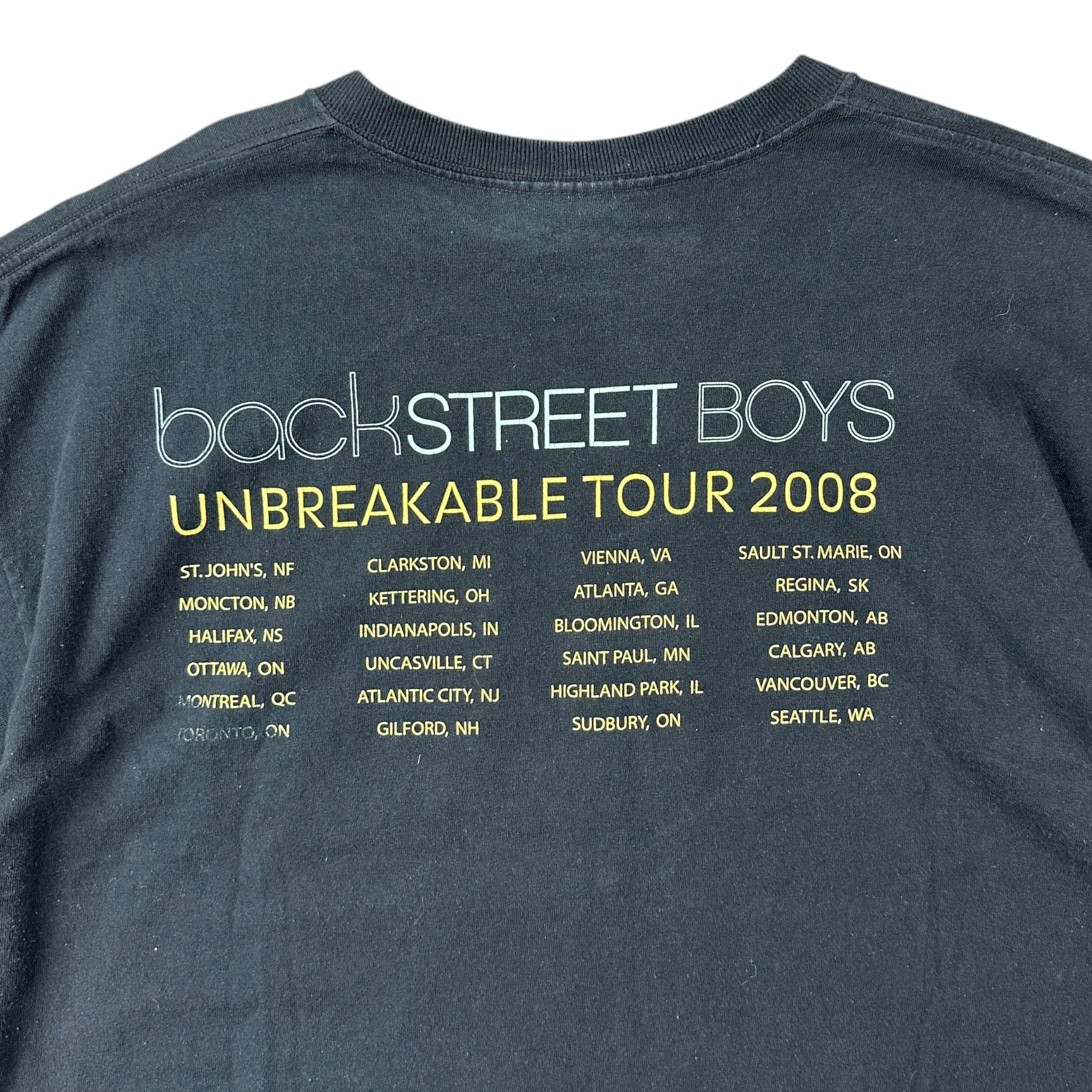 2008 Backstreet Boys Tour Tee Black