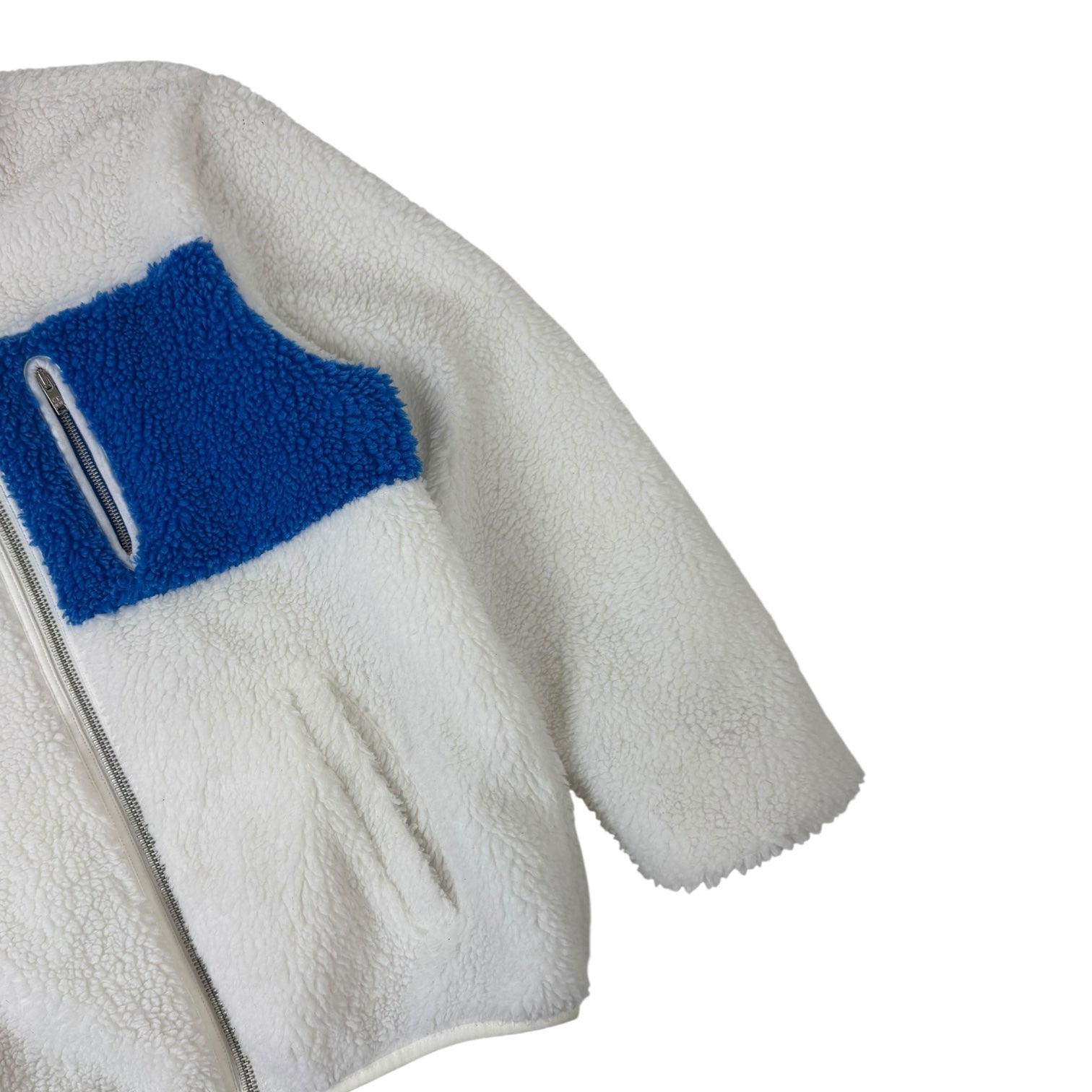 Champion x Wood Wood Opal Fleece Jacket White/Blue