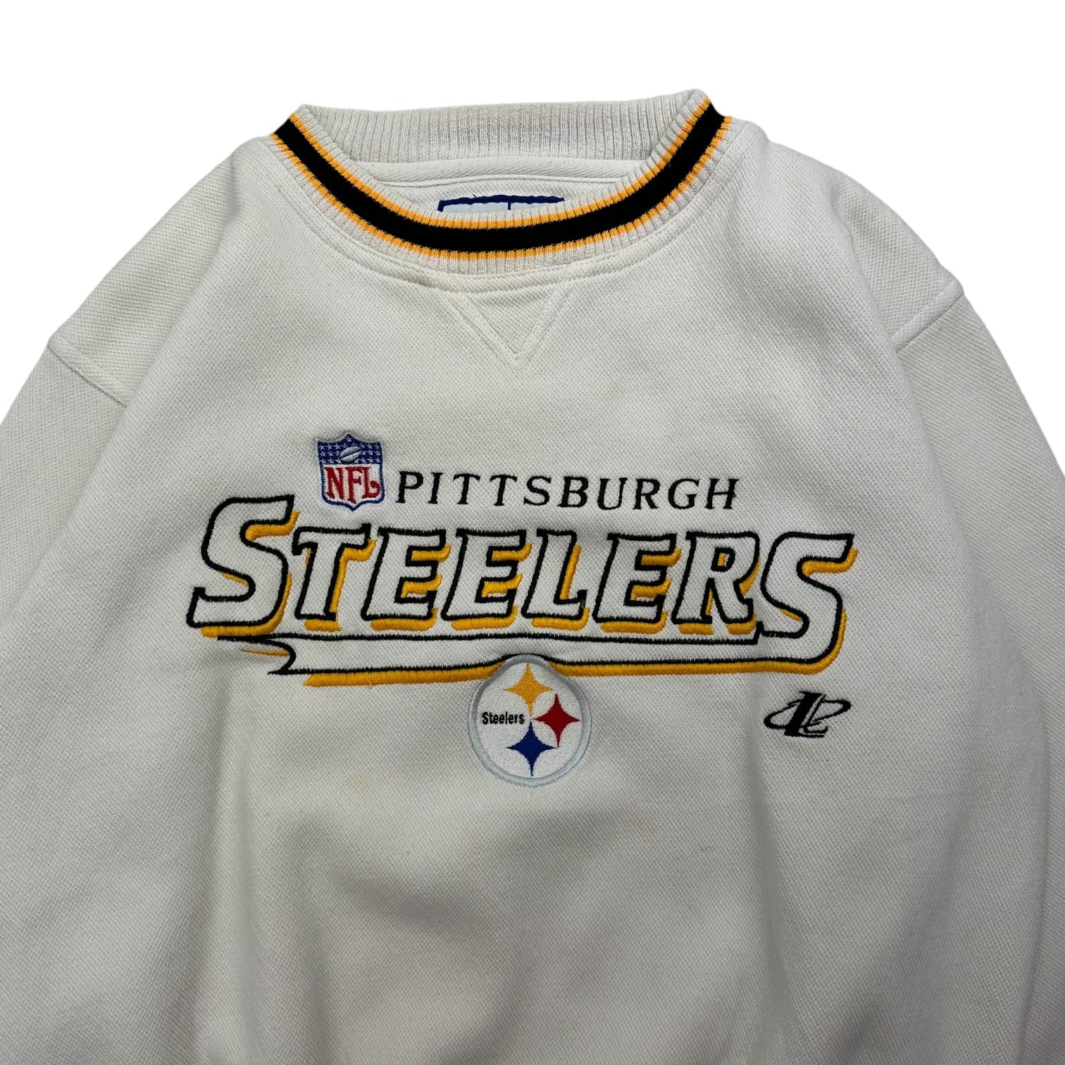 Vintage Pro Line Pittsburgh Steelers Crewneck White