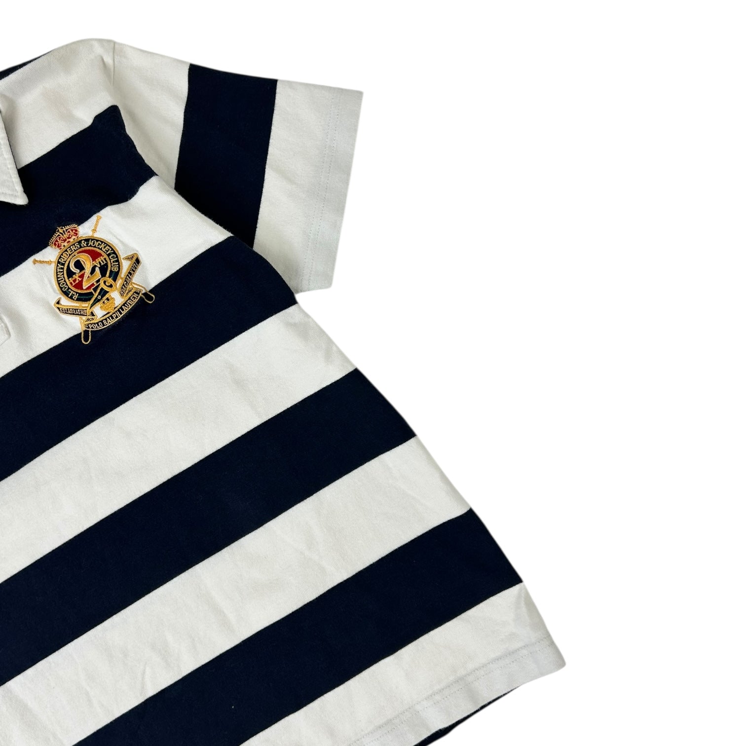 Vintage Polo Ralph Lauren Striped Polo Shirt Black/White