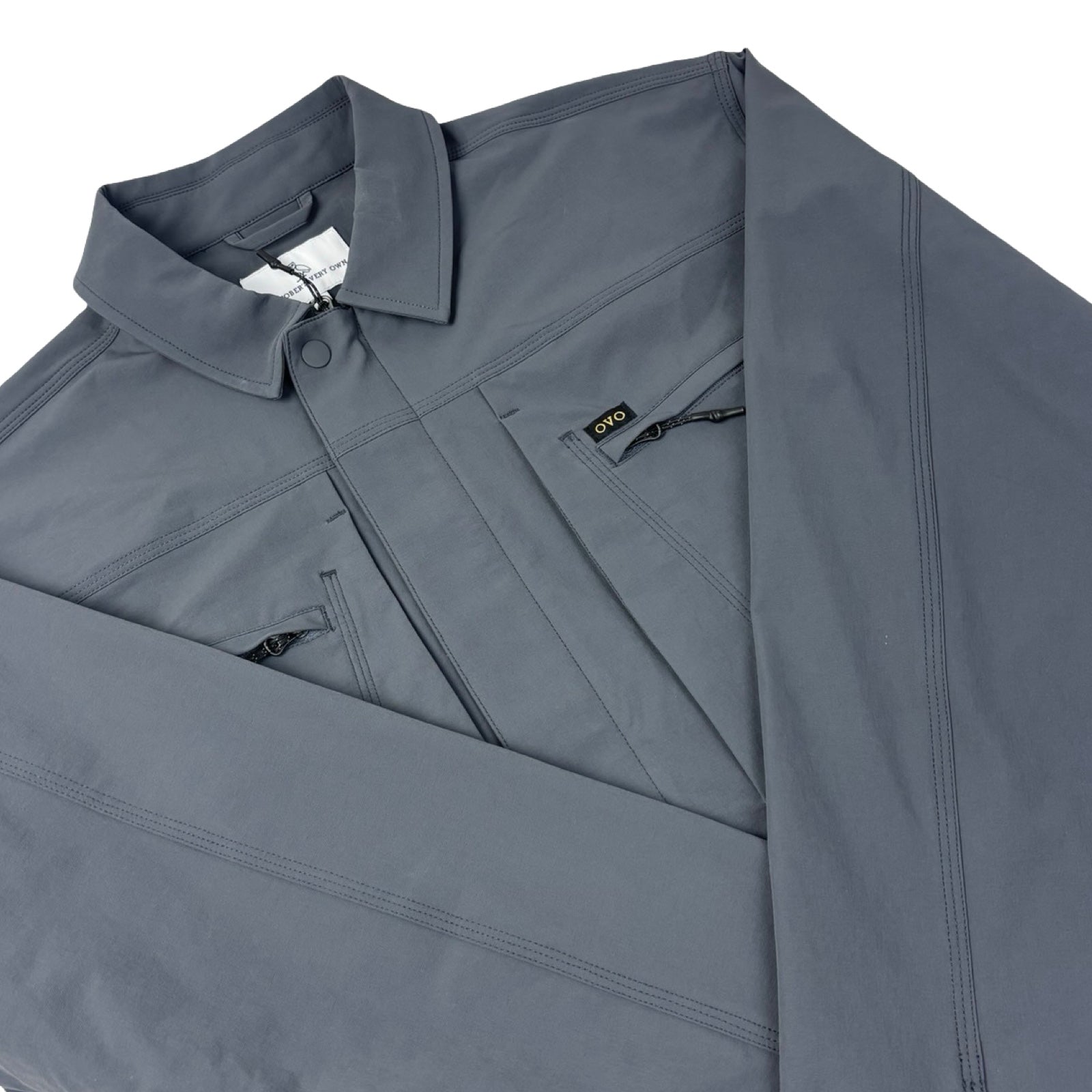 OVO Tech Overshirt “Pinstripe” Jacket Grey