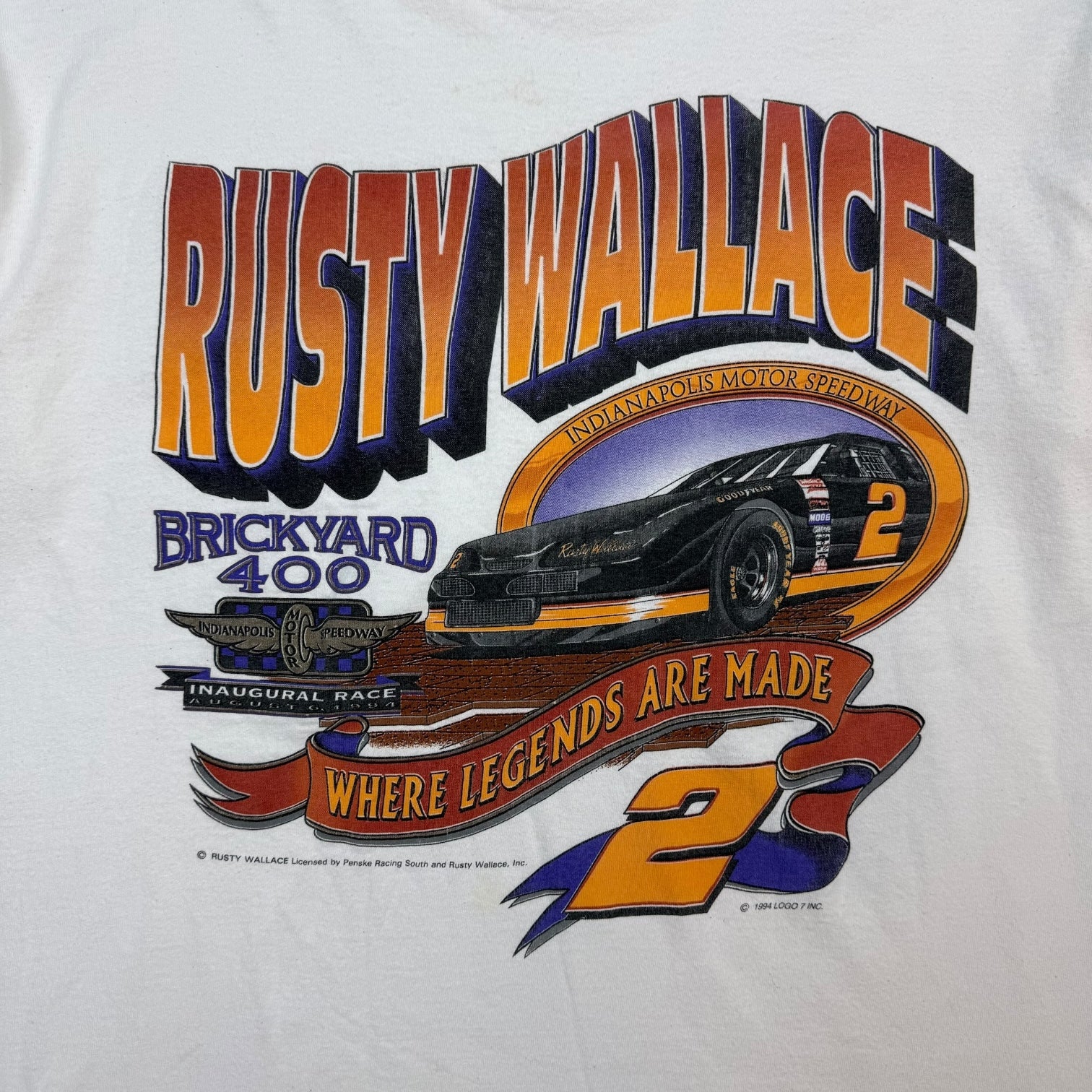 1994 Rusty Wallace Tee White