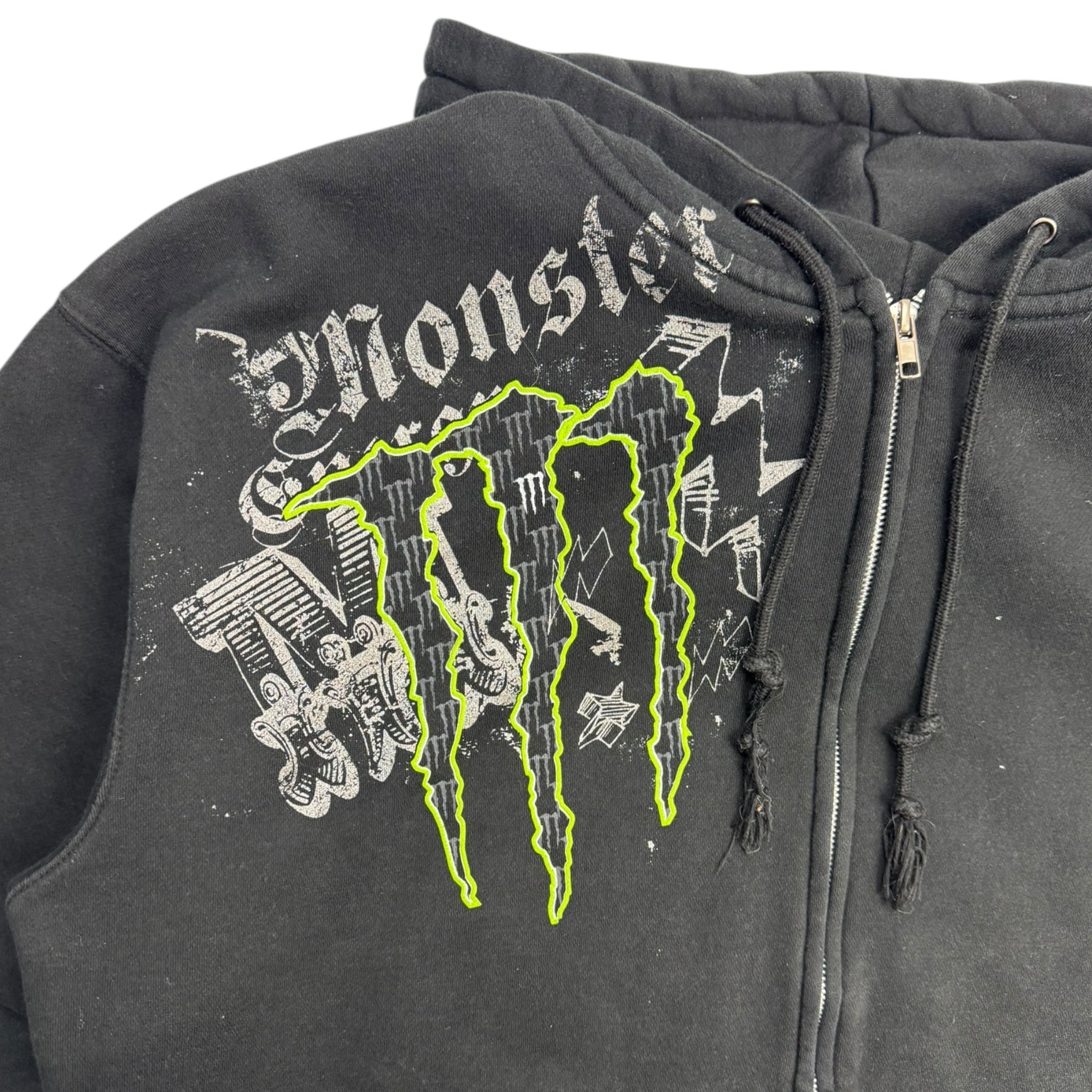 Y2K Monster Energy Zip Up Hoodie