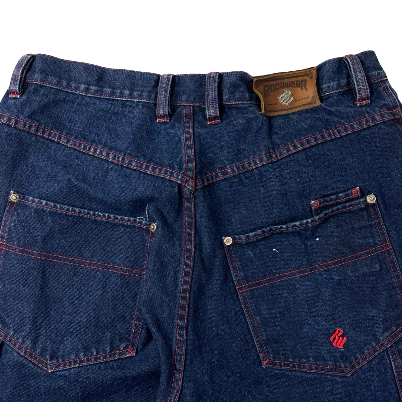 Vintage Y2K Rocawear Contrast Stitch Denim Deep Indigo