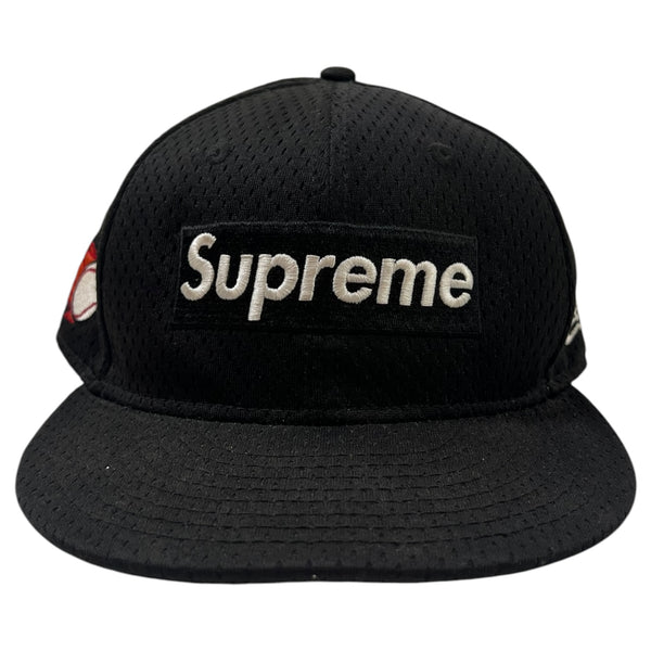 Supreme x New Era Mesh Box Logo Fitted Hat Black