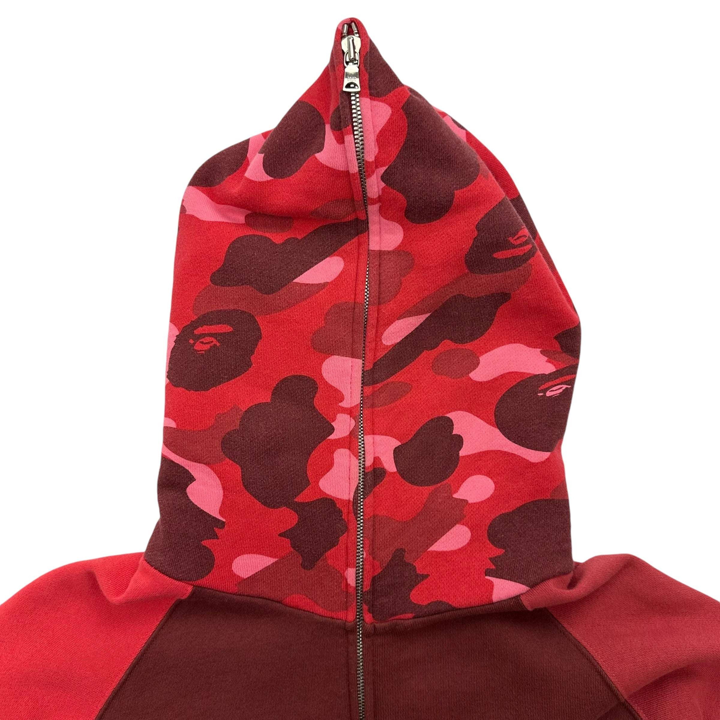 Bape ABC Colour Camo Full Zip Hoodie Red