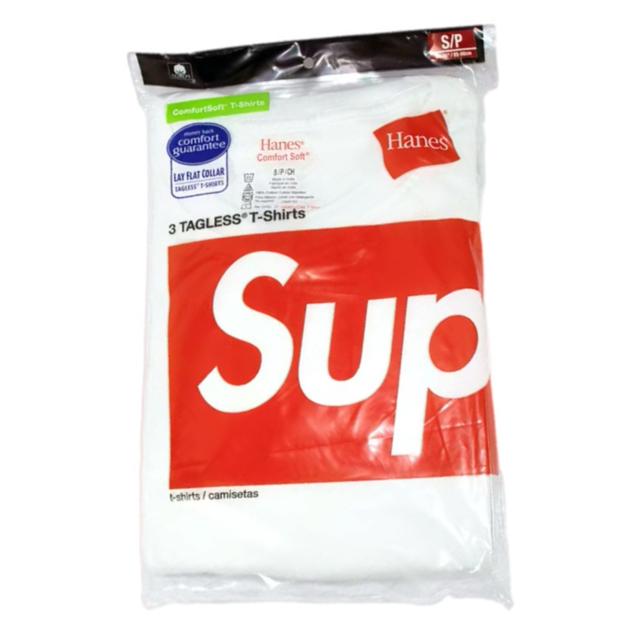 Supreme Hanes Tagless Tees White (3 Pack)