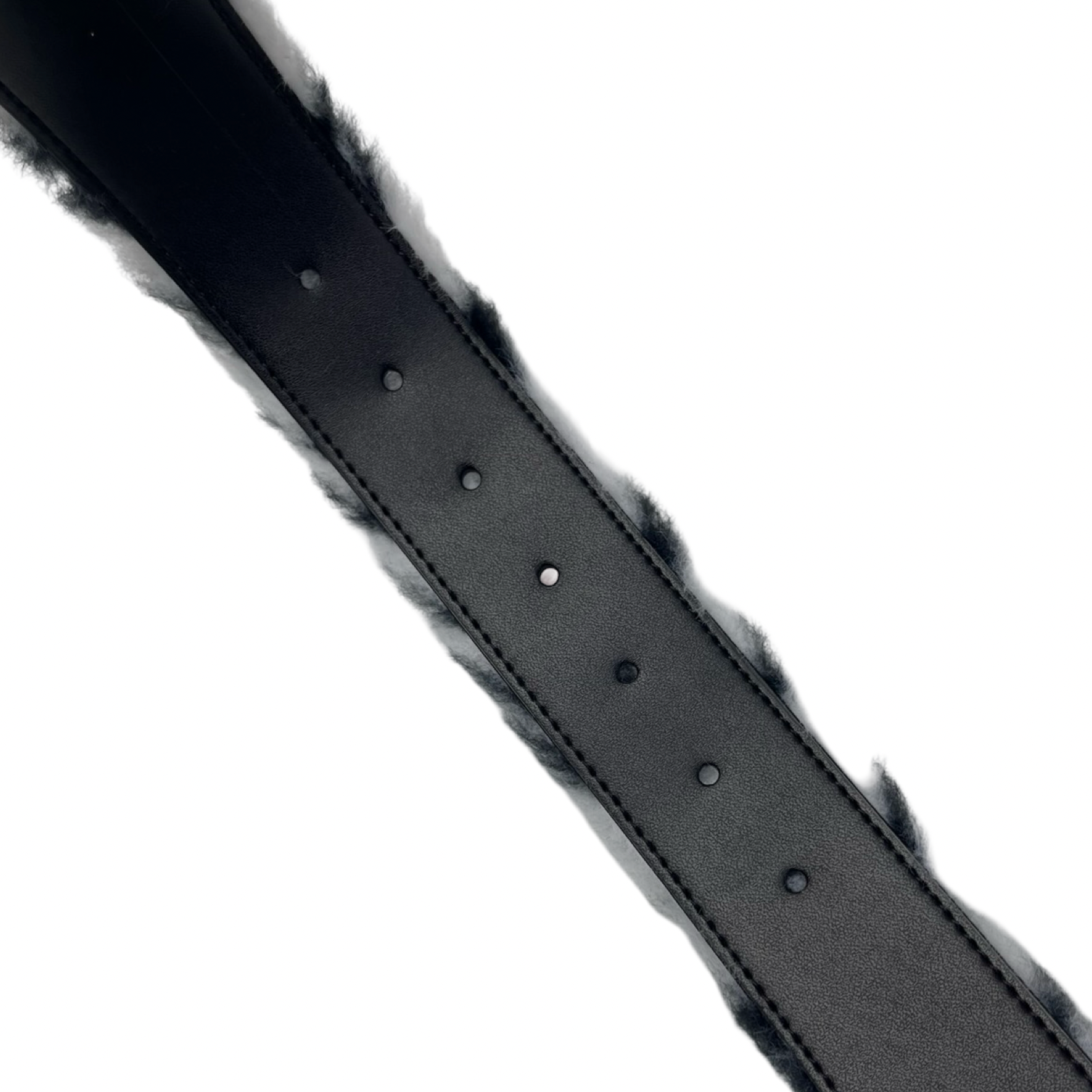 Kim Krueger Studded Fur Belt Leopard Wht/Blk